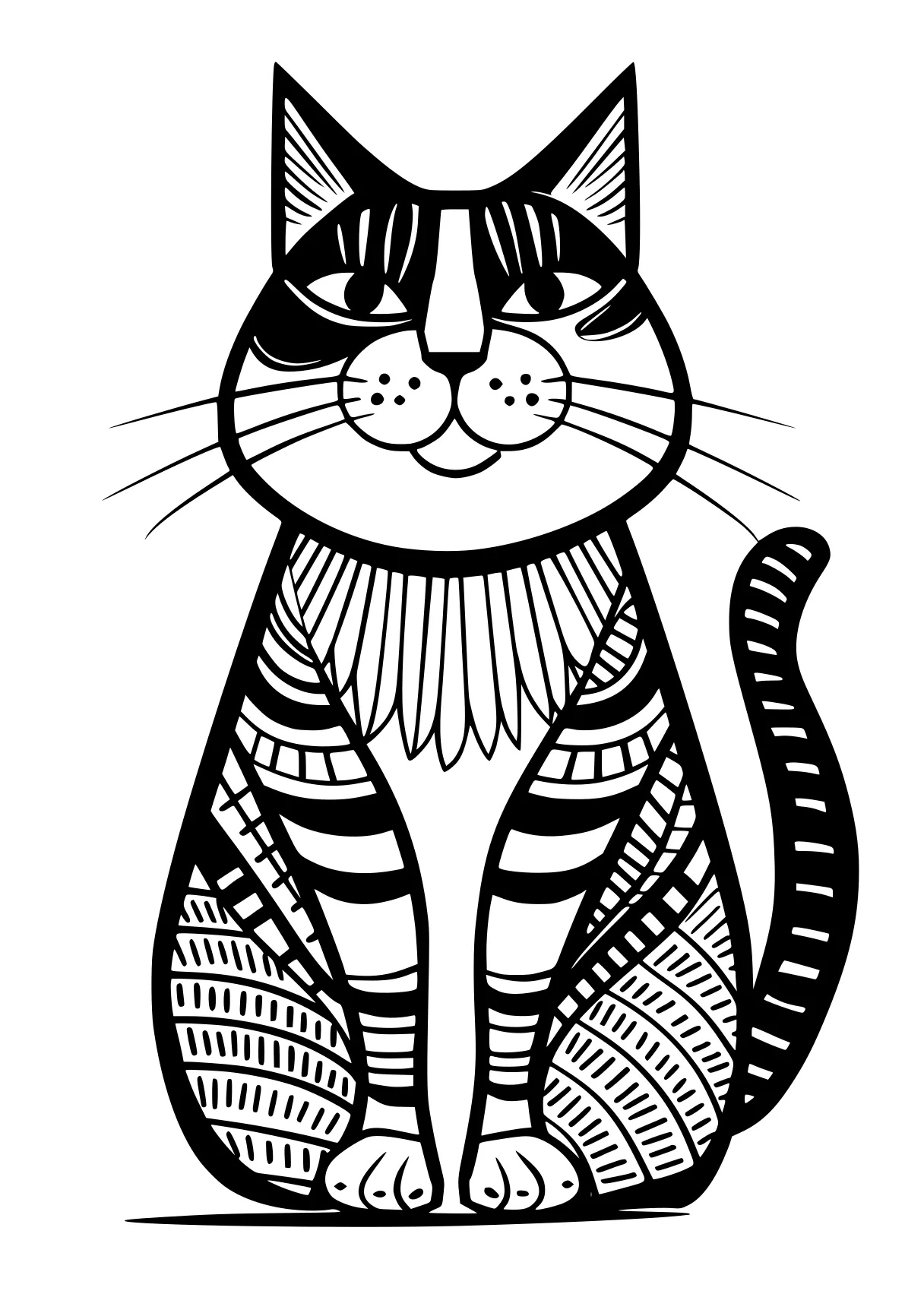 cat coloring pages printable cat, kitty, illustrator, tiger, cats, free page downloads