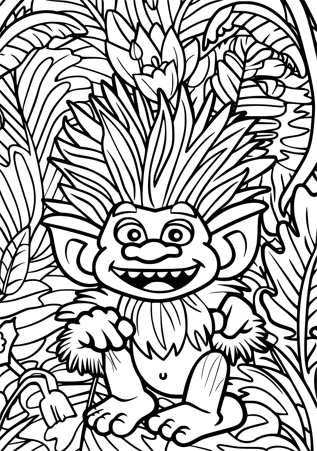 coloring paper gnome, monkey, hedgehog, free page downloads