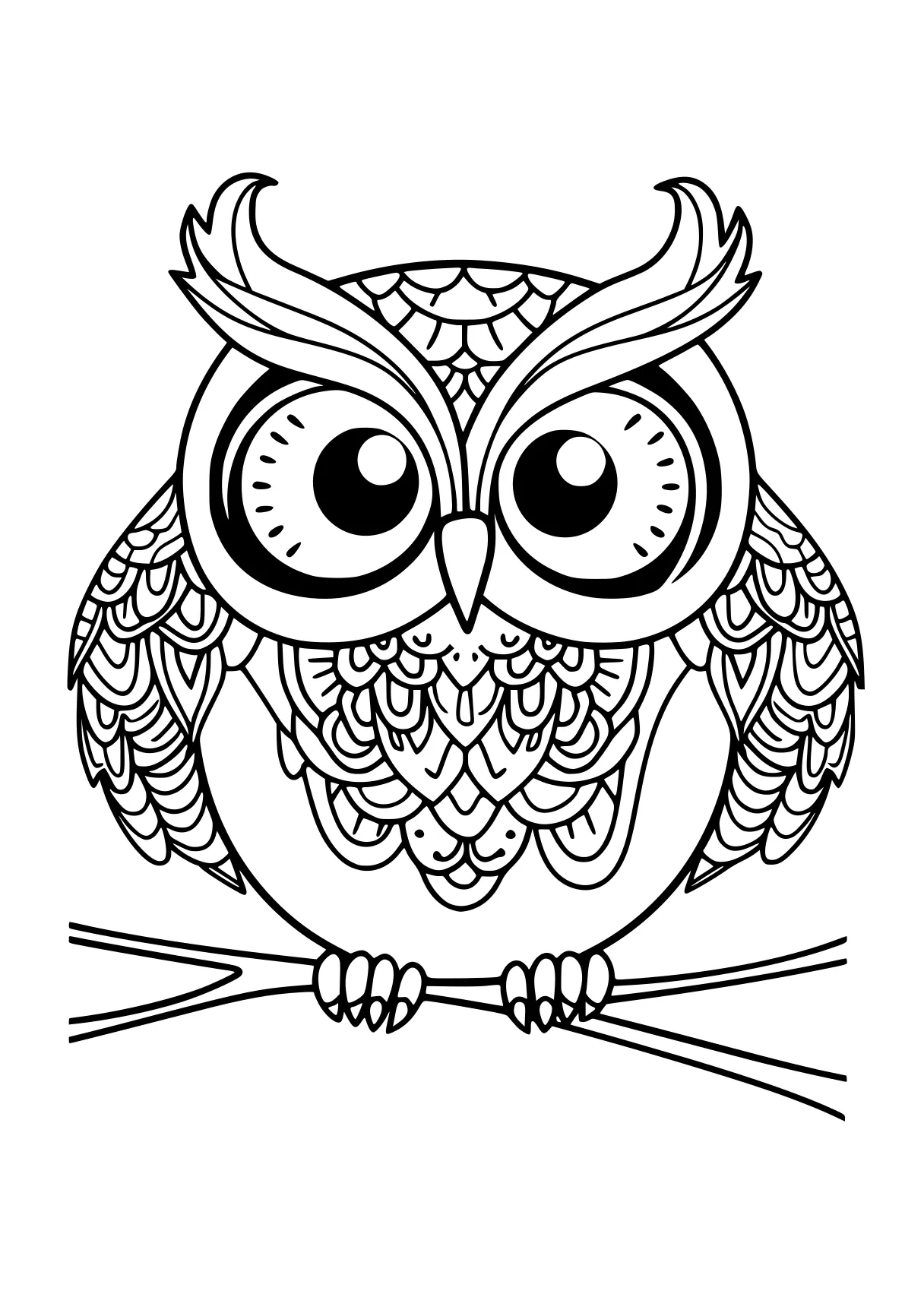 wednesday coloring page owl, illustrator, printables, free downloads