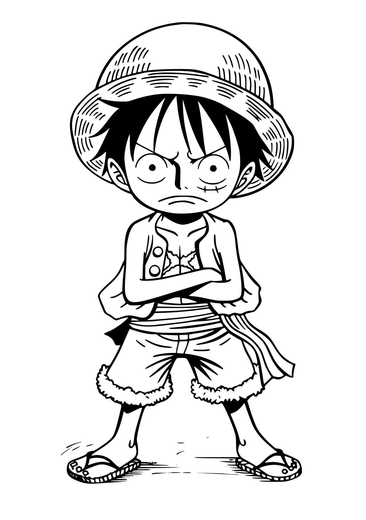 one piece coloring pages luffy, doraemon, tanjiro, chibi, hat, free page downloads