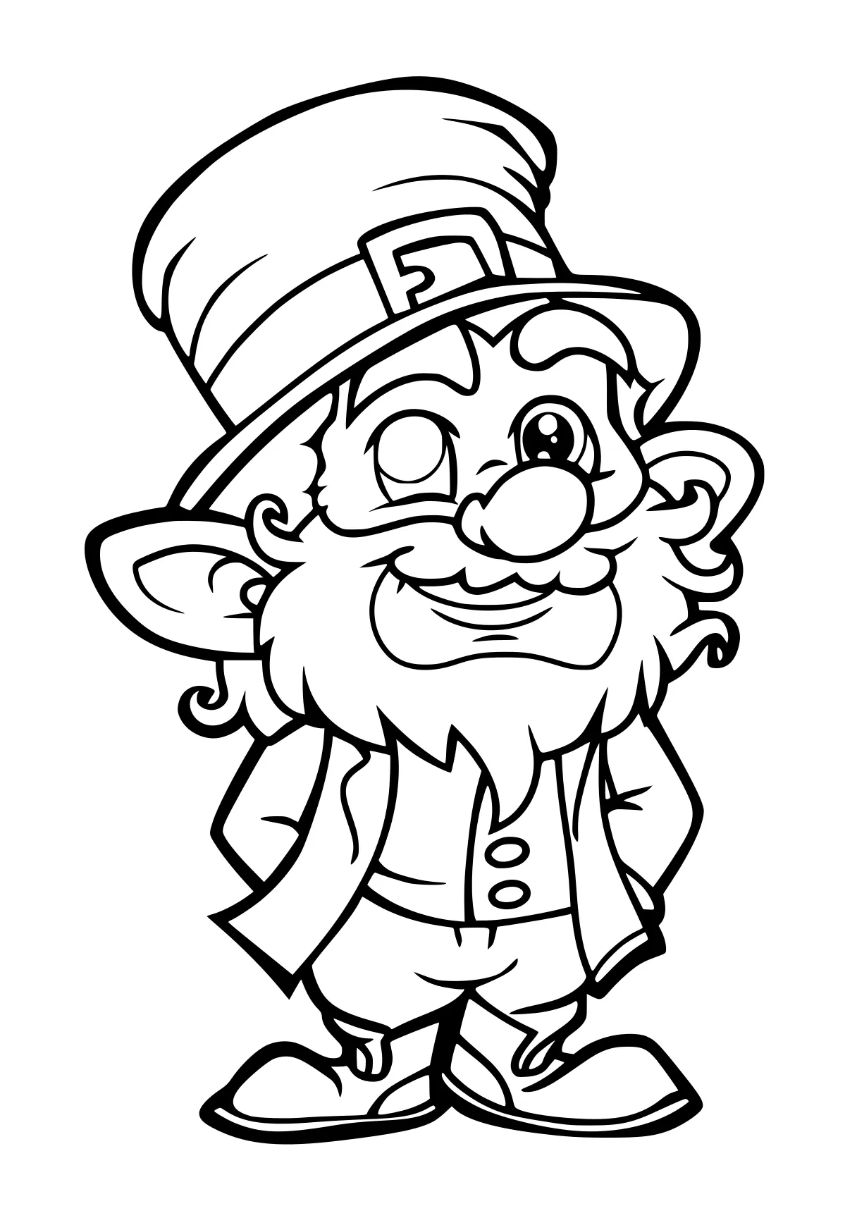 st patricks day colouring pages leprechaun, gnome, claus, wizard, free coloring page downloads