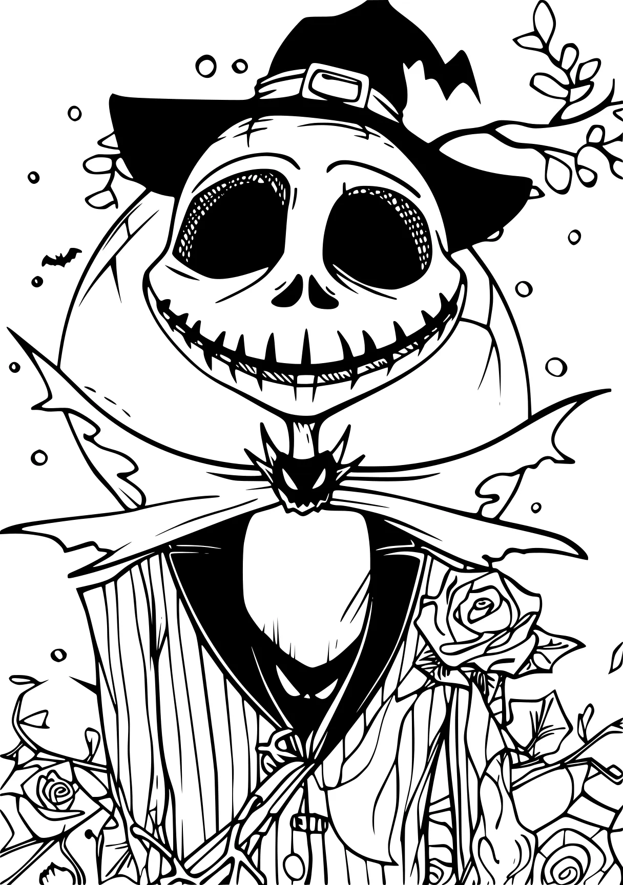 jack skellington coloring page skellington, muertos, scarecrow, rosa, skeleton, free downloads