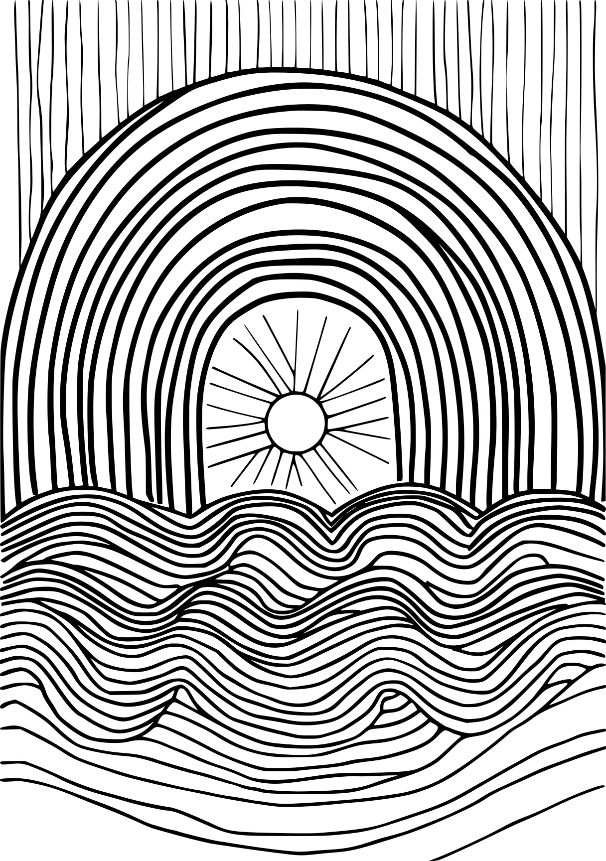 rainbow coloring pages, zentangle, lines, mandalas, free page downloads