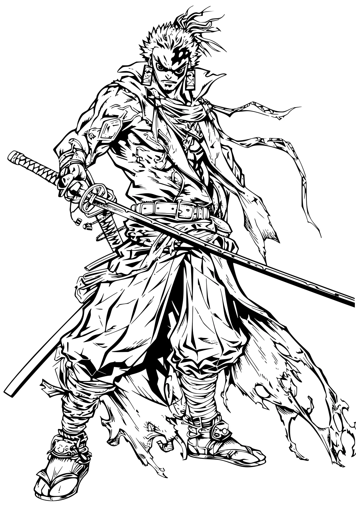 demon slayer colouring pages ranger, tanjiro, knight, sword, pencils, free coloring page downloads