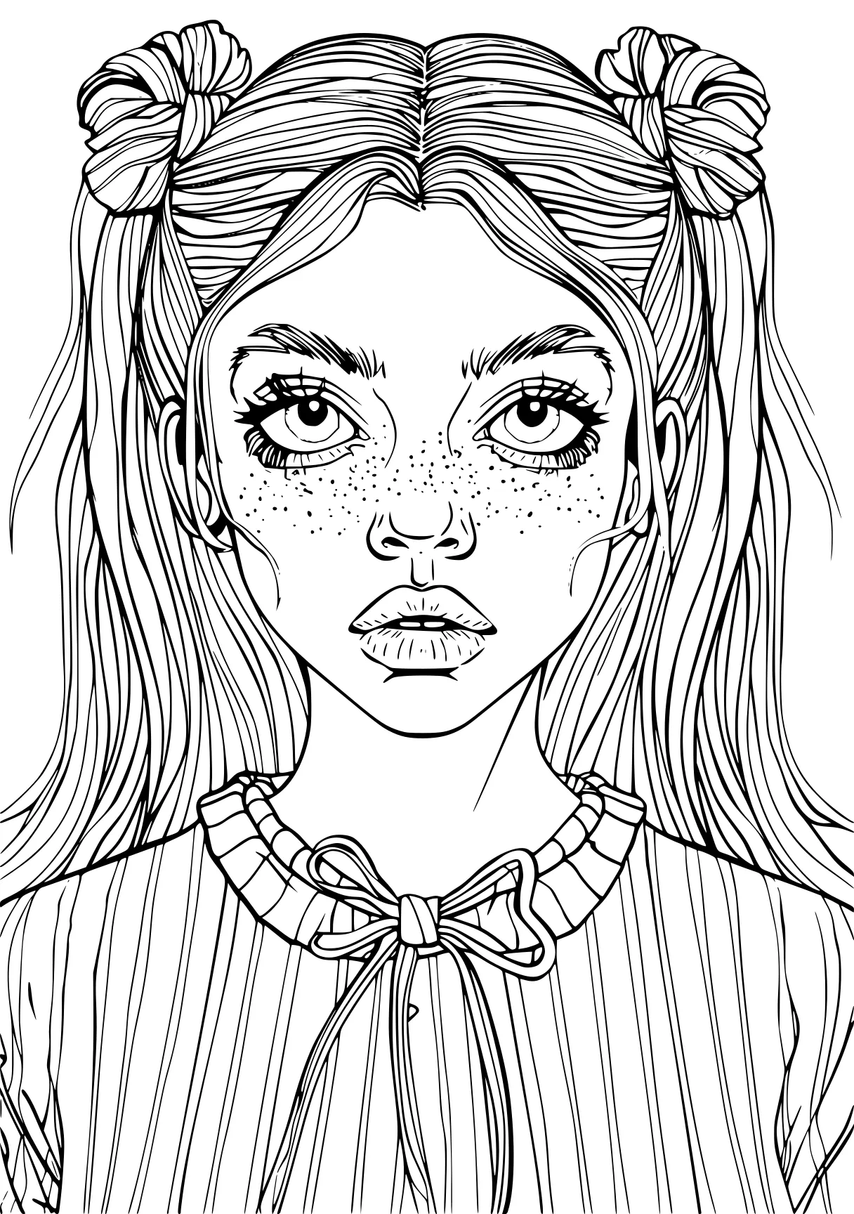 coloring pages hard, lines, digital, illustrator, face, free page downloads