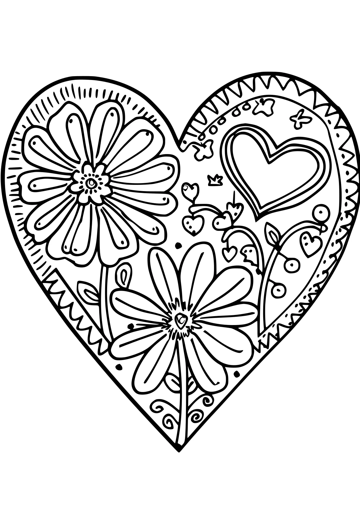 preschool coloring pages, heart, zentangle, iheartcraftythings, free page downloads