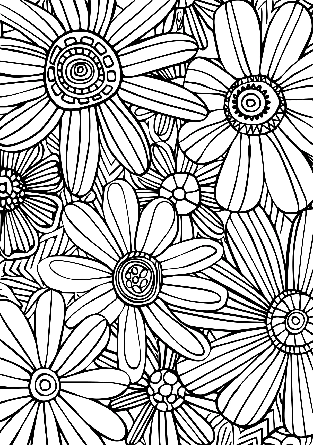 coloring pages printable flowers, zentangle, mandalas, pattern, free page downloads