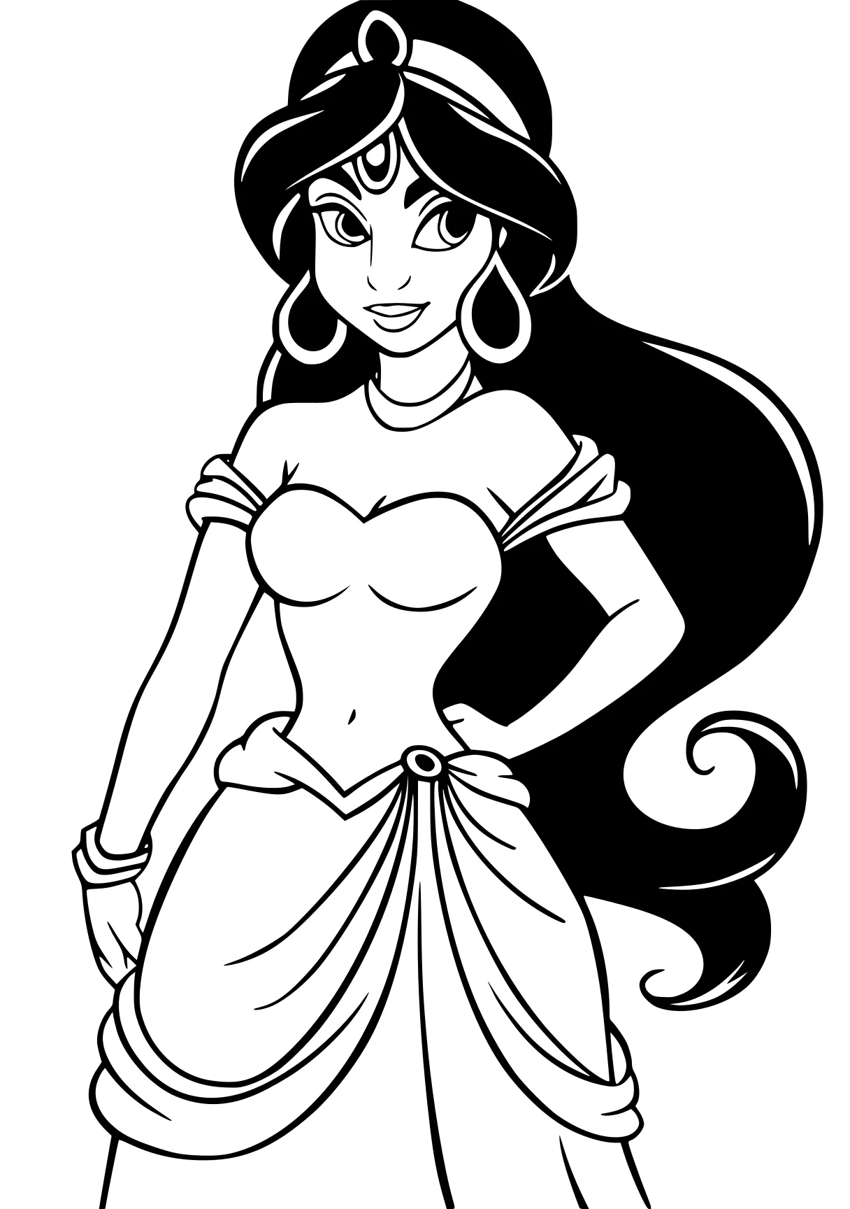 princess jasmine coloring pages jasmine, diana, isabela, moana, tiana, free page downloads