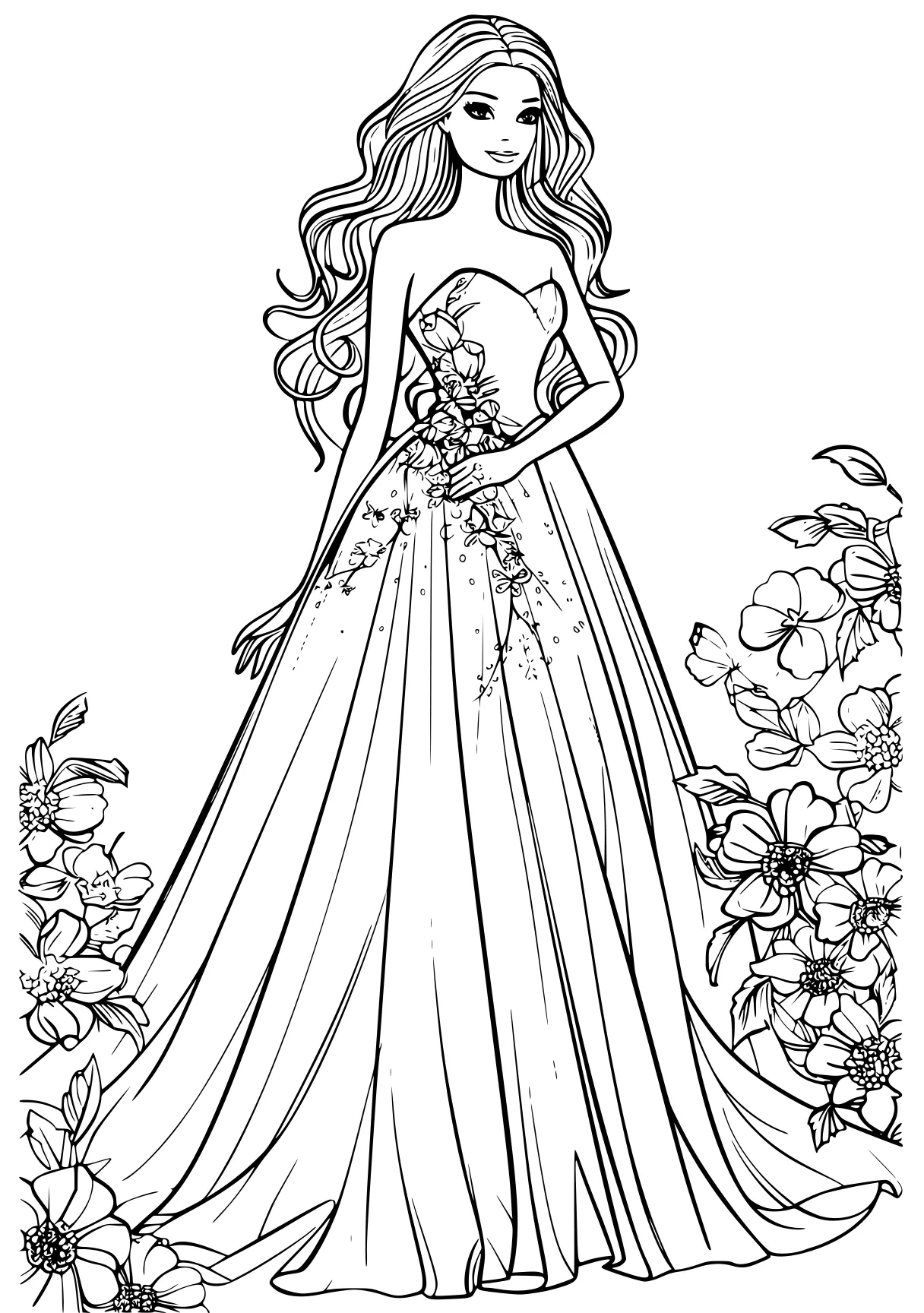 barbie coloring pages rapunzel, rosalina, princess, tiana, free page downloads