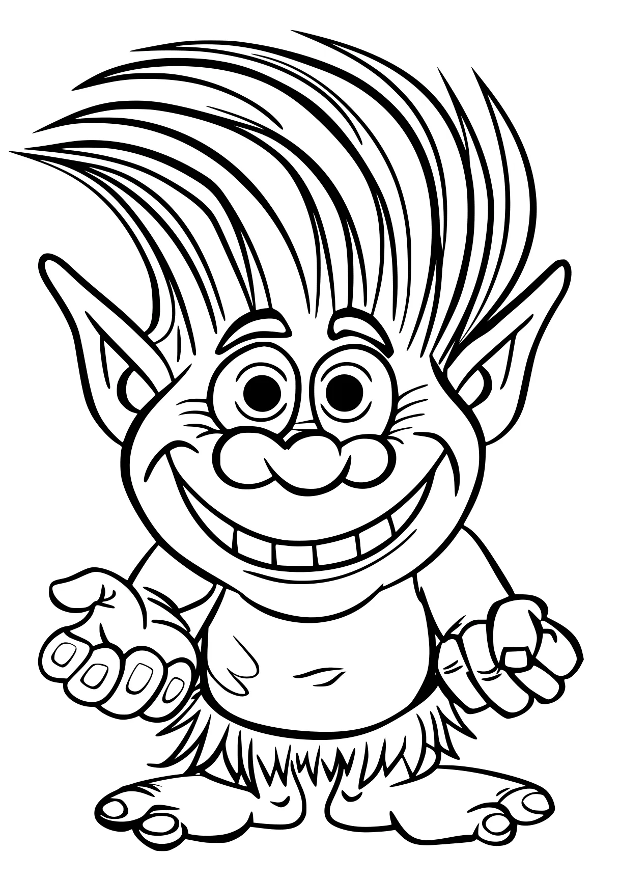 troll coloring pages gnome, goku, troll, trolls, monkey, free page downloads