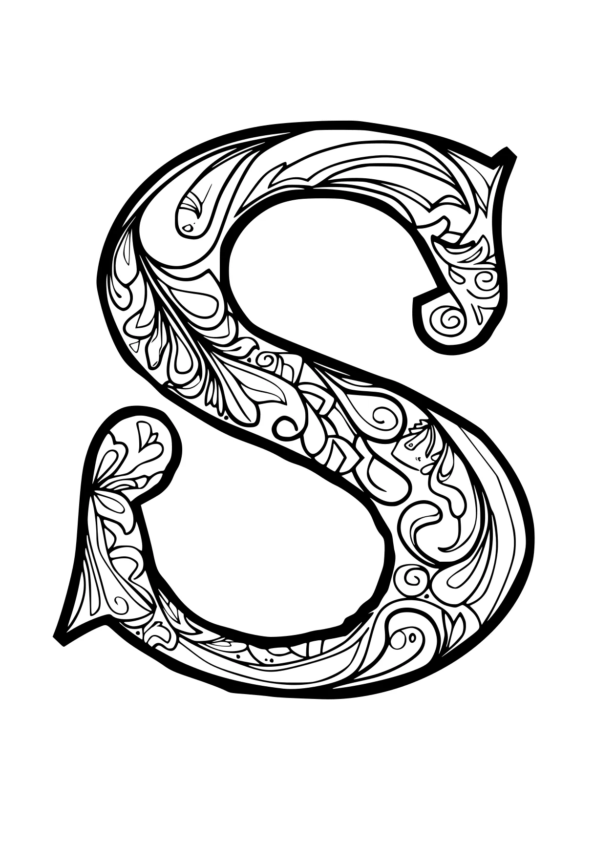 letter s coloring page s, st, b, letters, be, free downloads