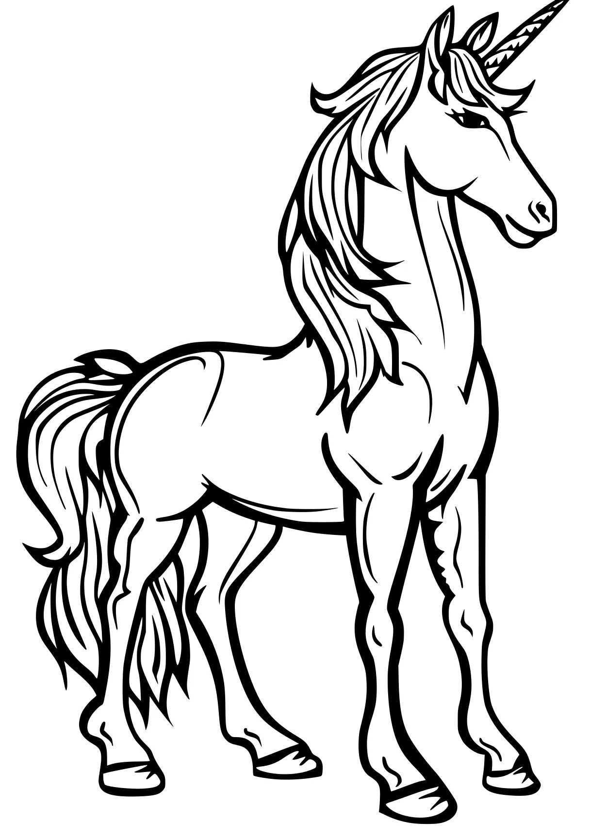 printable unicorn coloring pages horse, pony, unicorn, pegasus, alicorn, free page downloads