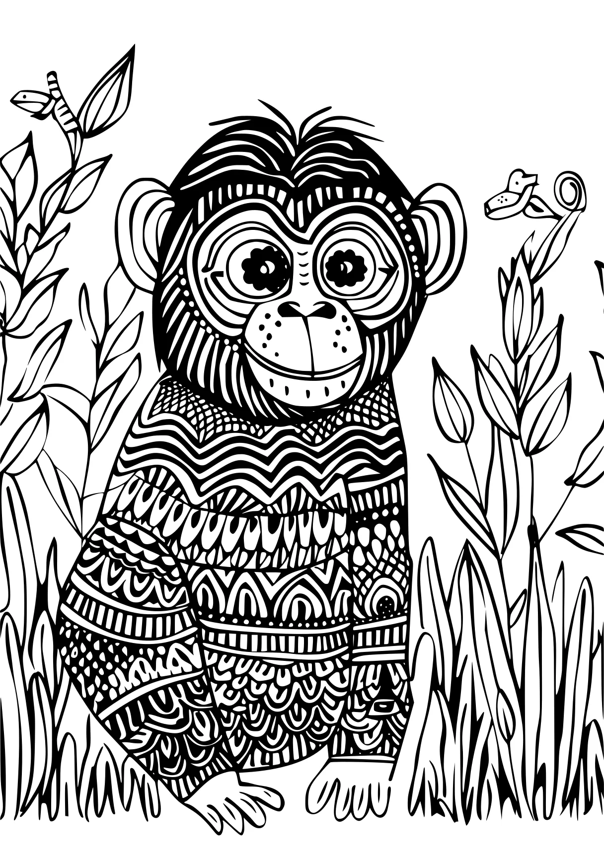 among us color pages monkey, gorilla, zentangle, free coloring page downloads