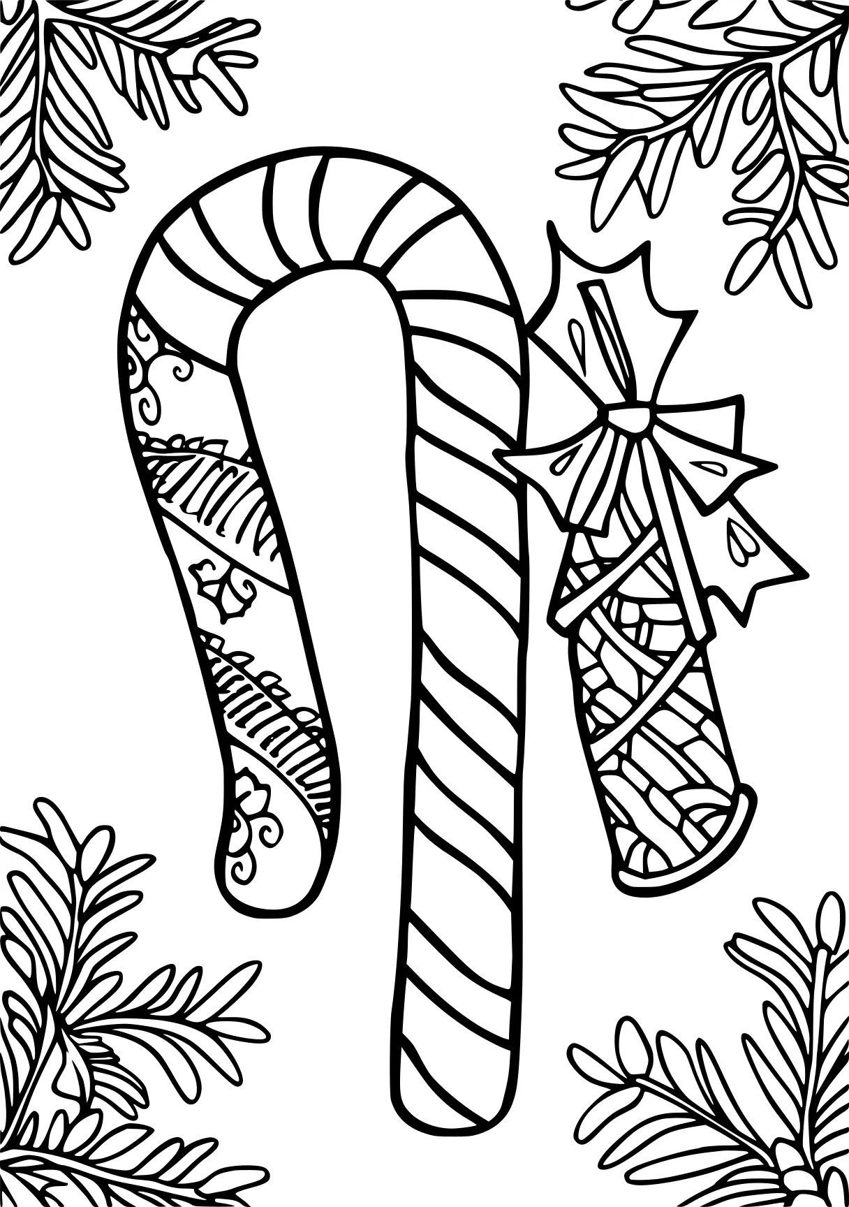 candy cane coloring page, zentangle, ornament, elf, free downloads