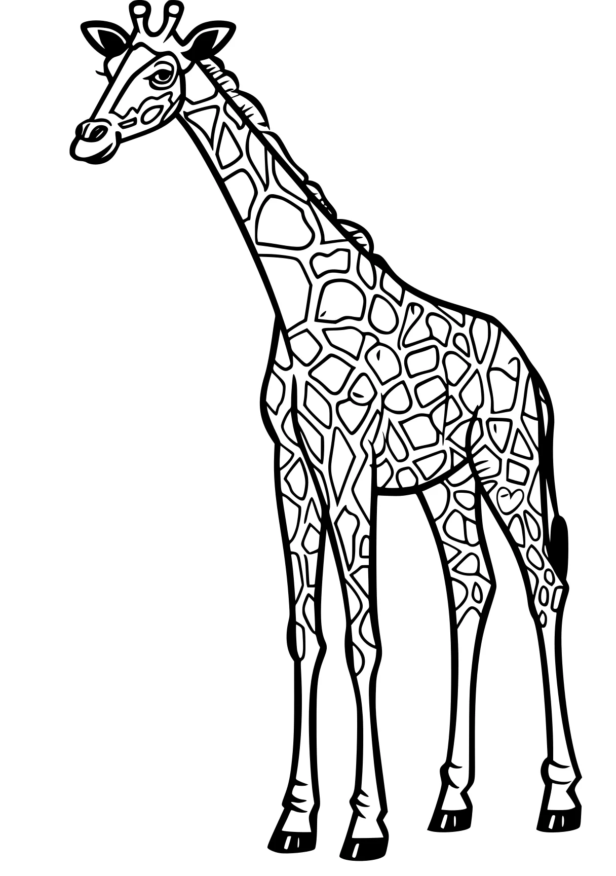 giraffe coloring giraffe, llama, brachiosaurus, camel, horse, free page downloads