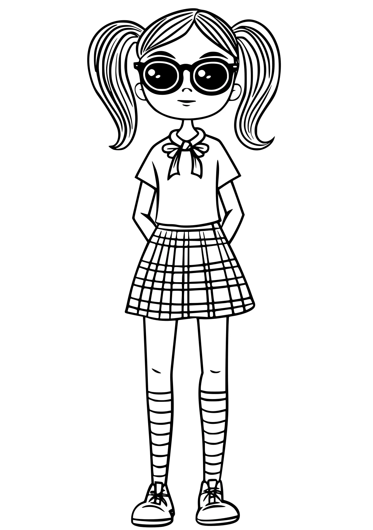 preppy coloring pages preppy, girl, chibi, illustrator, free page downloads