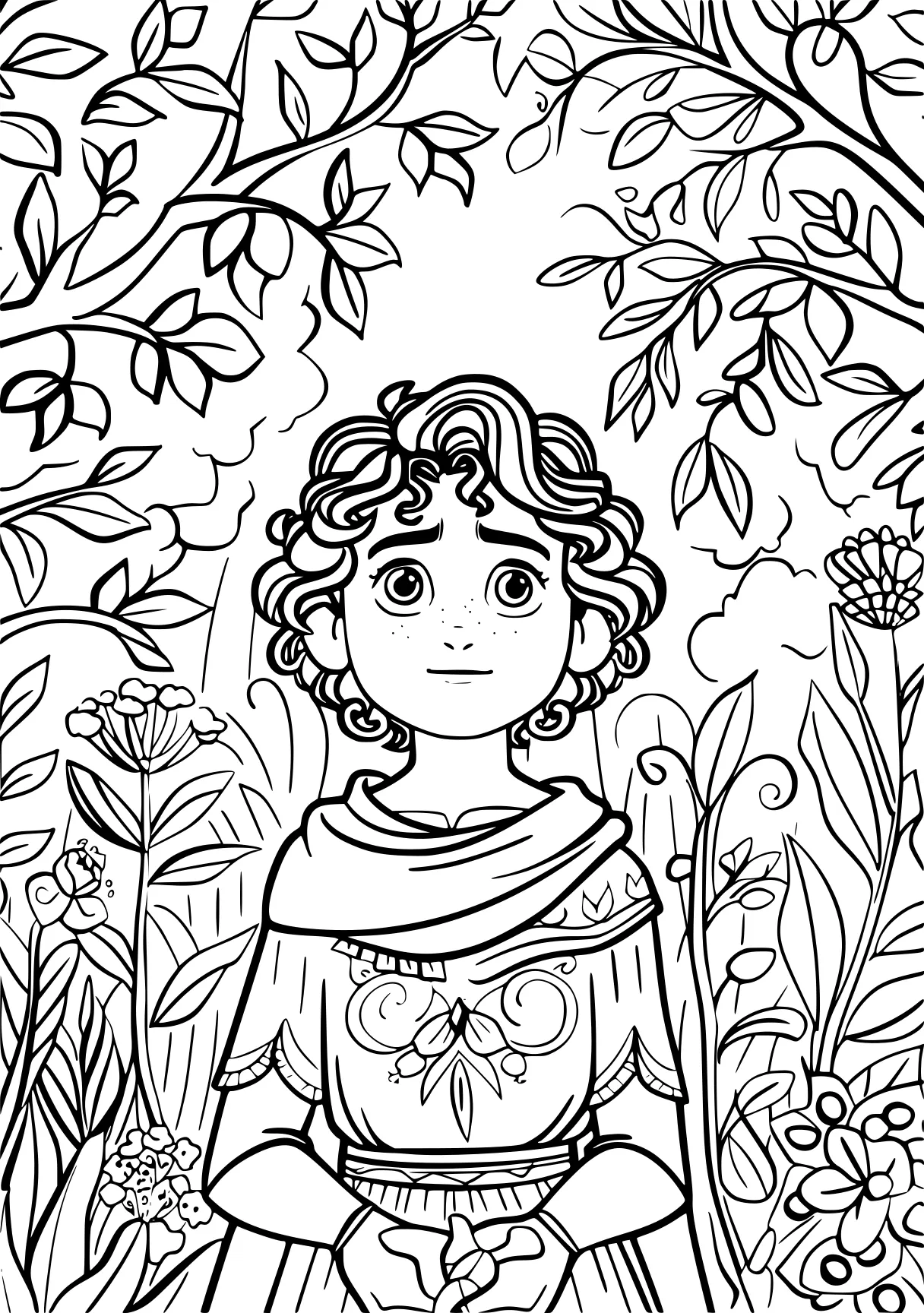 encanto coloring pages, colouring, coloring, daisy, free page downloads