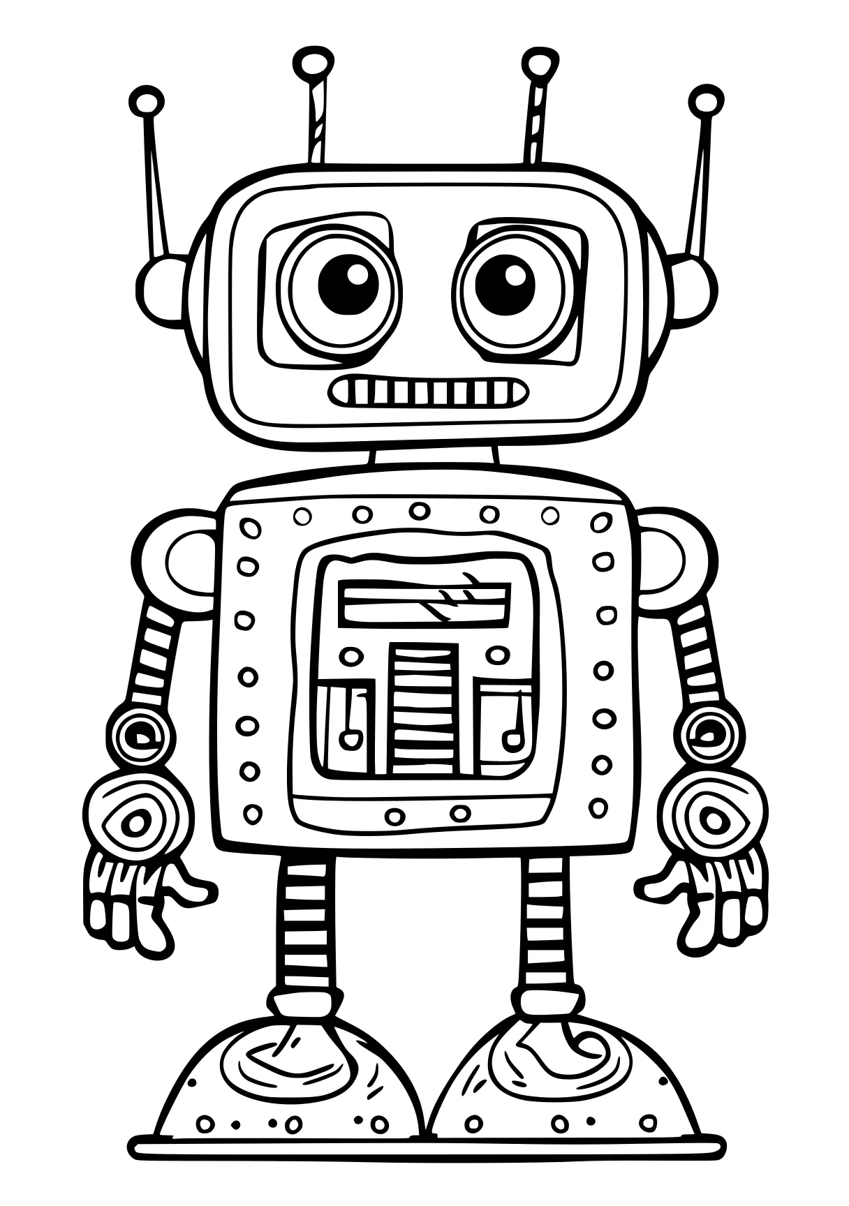 robot coloring pages robot, bots, ai, illustrator, robocar, free page downloads