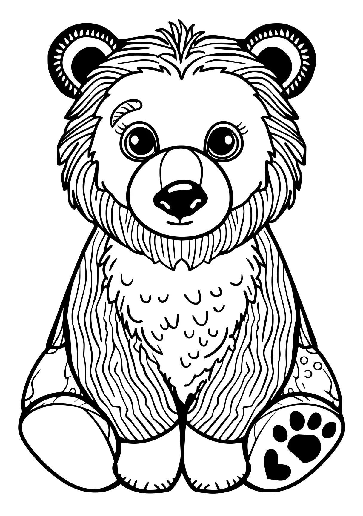 printable pictures to color bear, koala, raccoon, fazbear, bears, free coloring page downloads