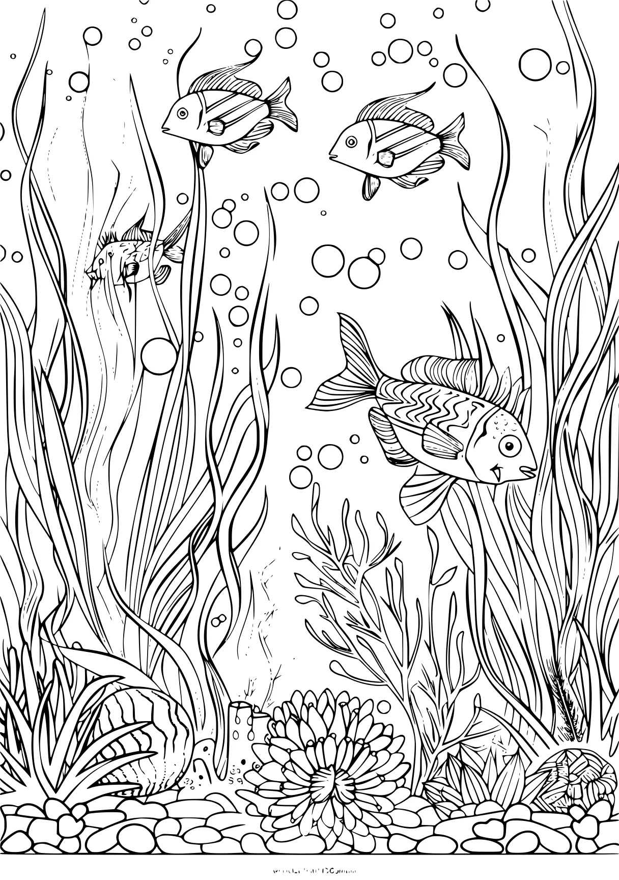 ocean coloring pages aquarium, guppies, fish, free page downloads