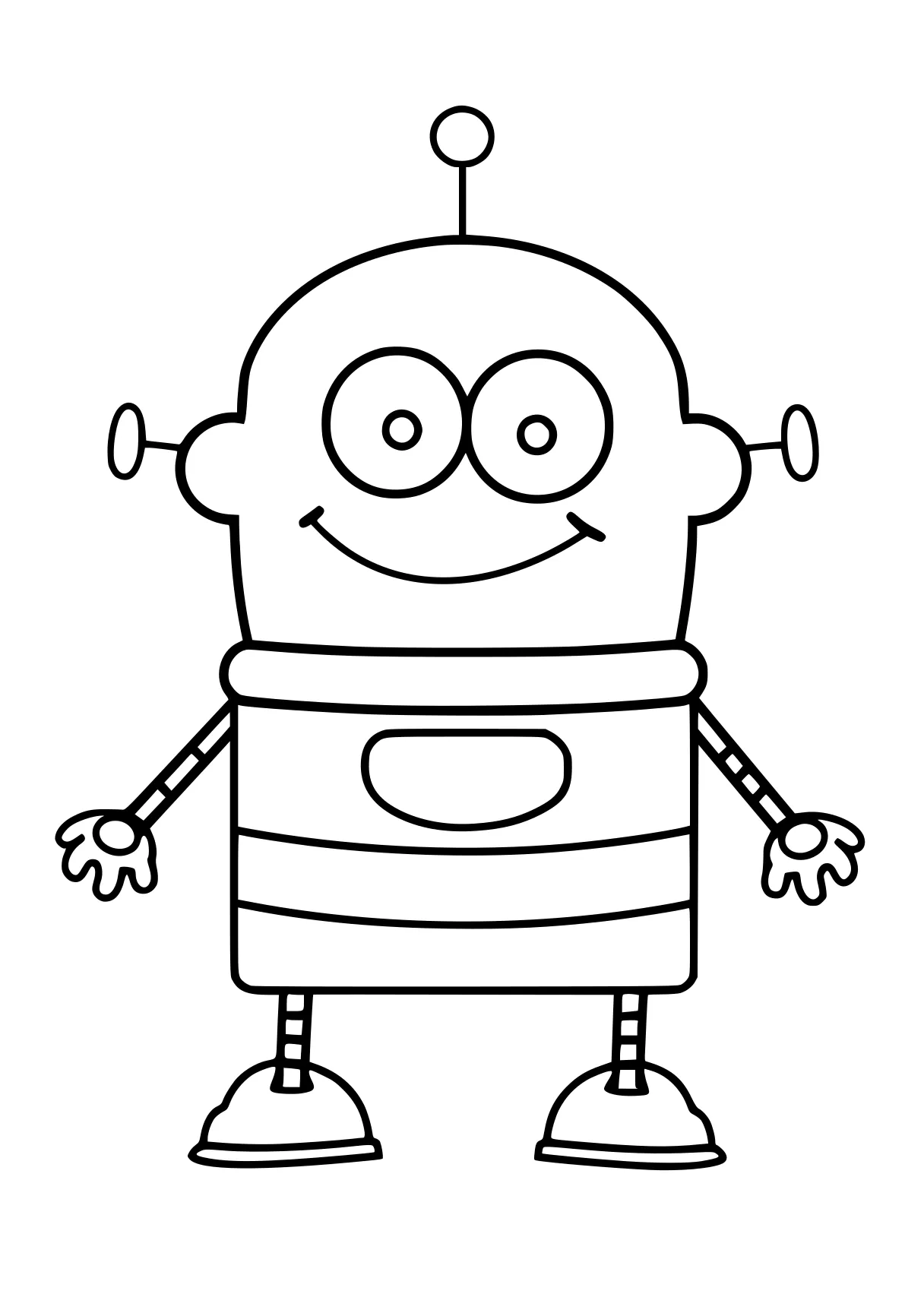 aesthetic coloring page robot, bob, minion, illustrator, free downloads