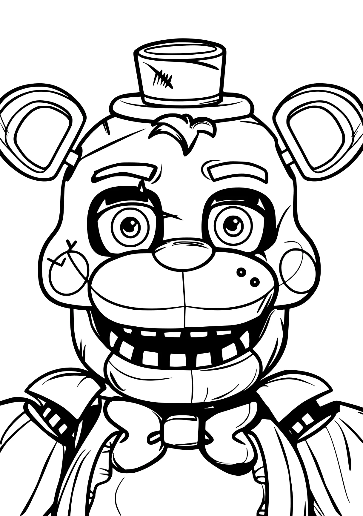 five nights at freddy's coloring page fnaf, fazbear, bonnie, robot, freddy, free downloads