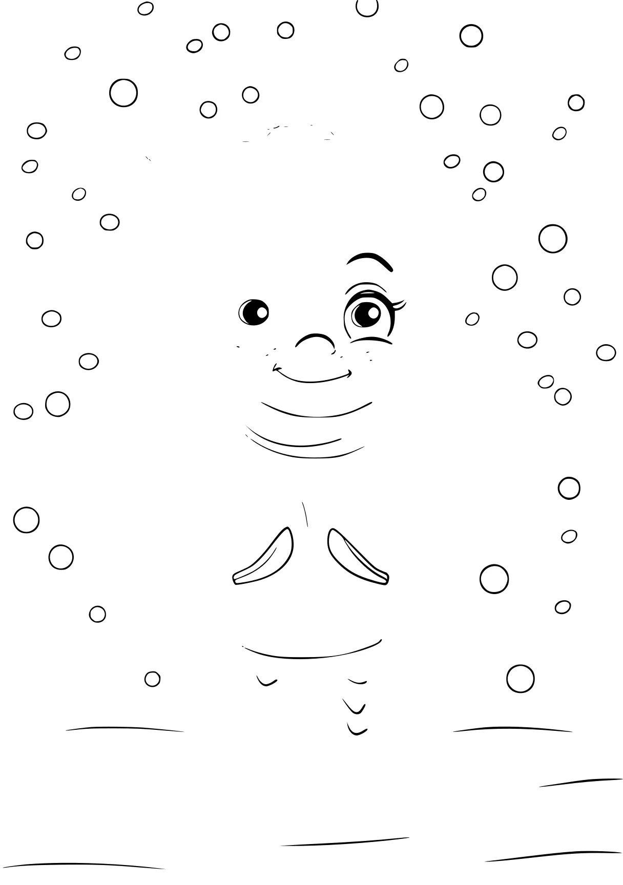 coloring games snowman, snow, bubble, snowflakes, illustrator, free page downloads