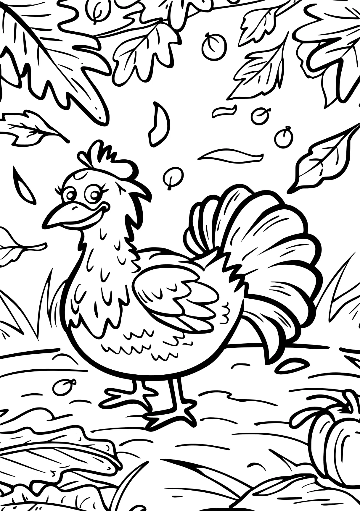 thanksgiving activity sheets rooster, chick, bird, free coloring page downloads