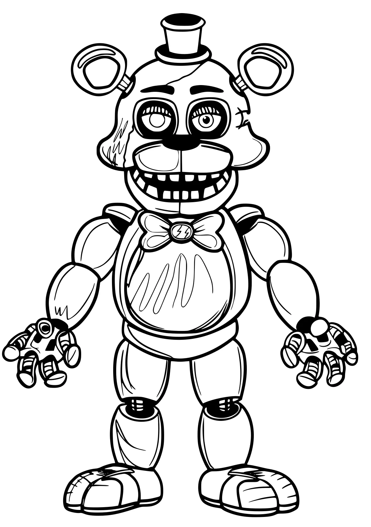 five nights at freddy's coloring page fnaf, fazbear, bonnie, chica, freddy, free downloads