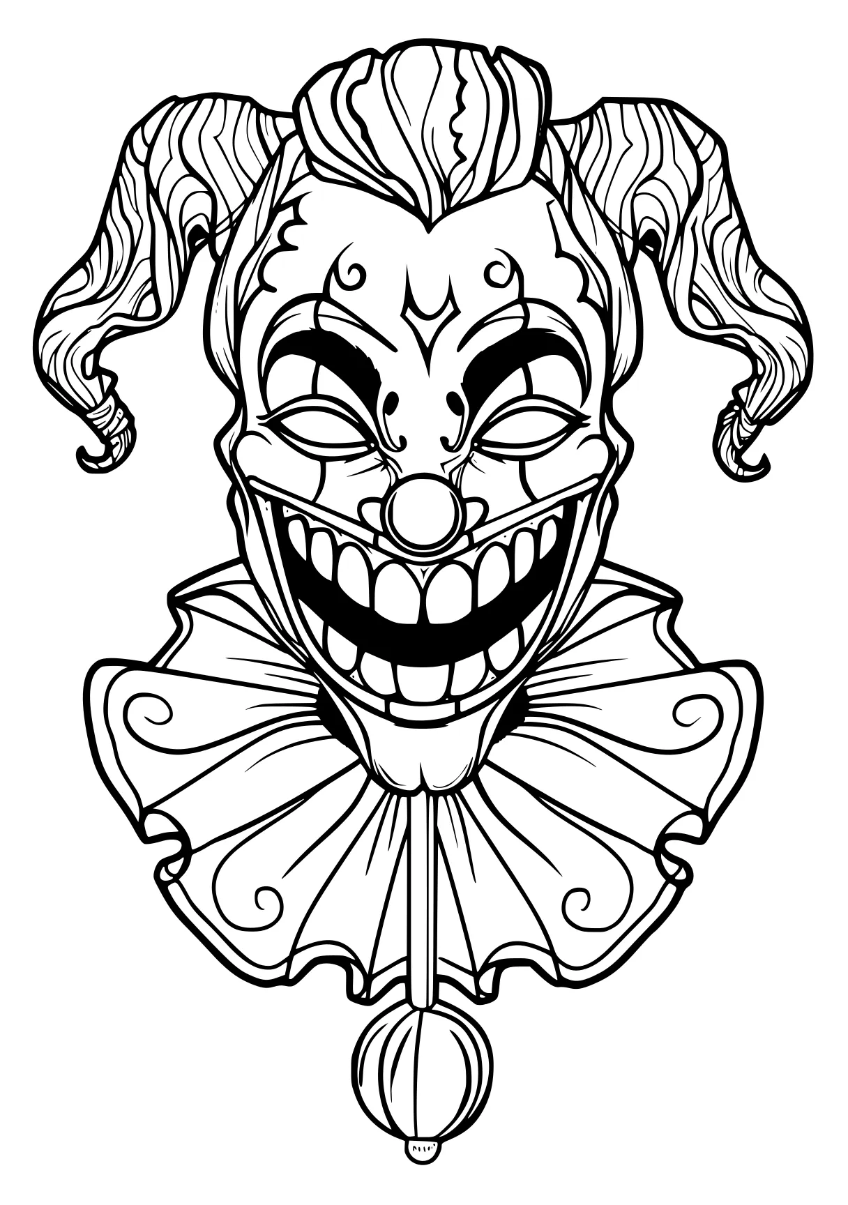 garten of banban coloring pages clown, pennywise, twisty, joker, it, free page downloads