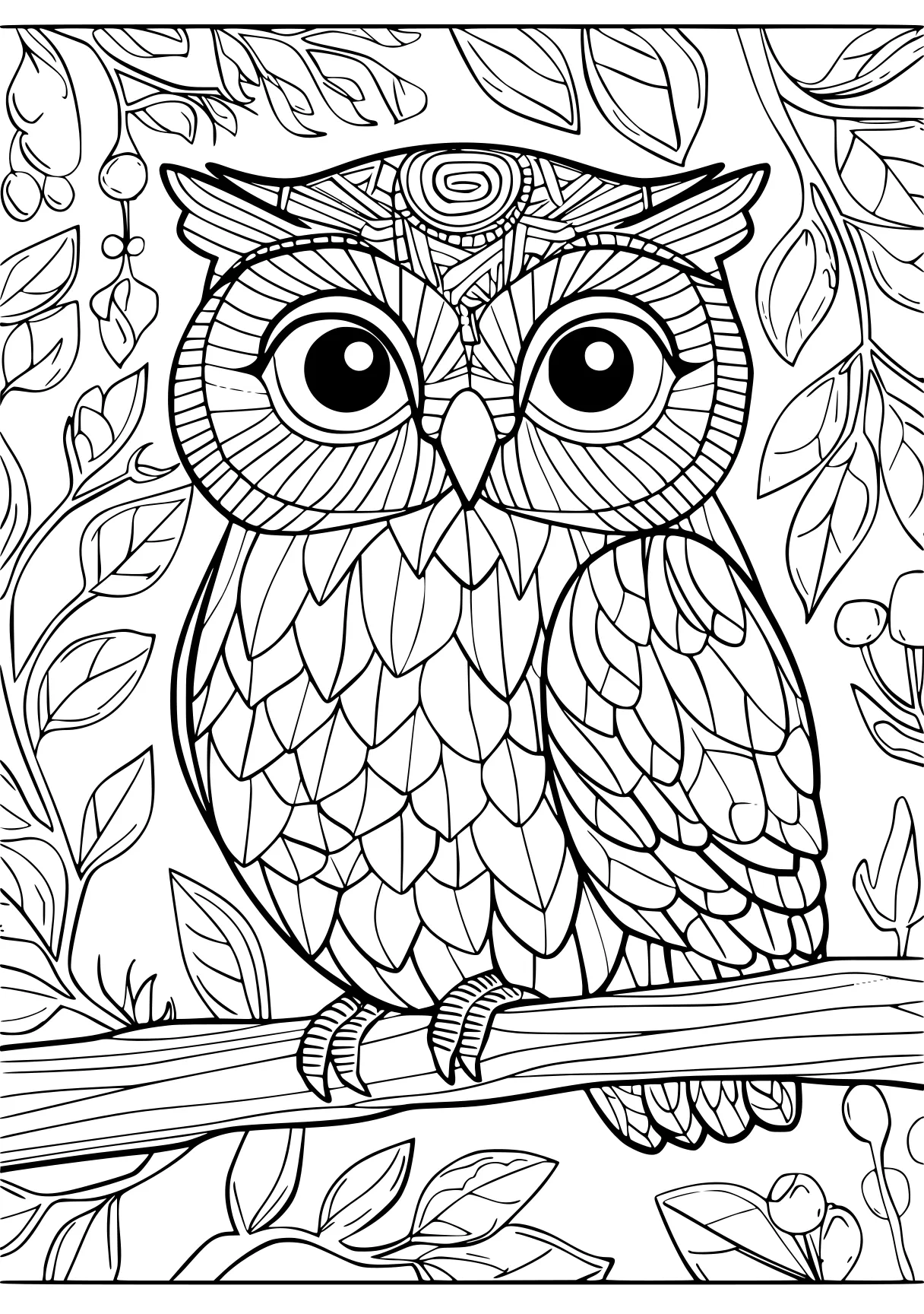 easy to color coloring pages owl, colouring, illustrator, free page downloads