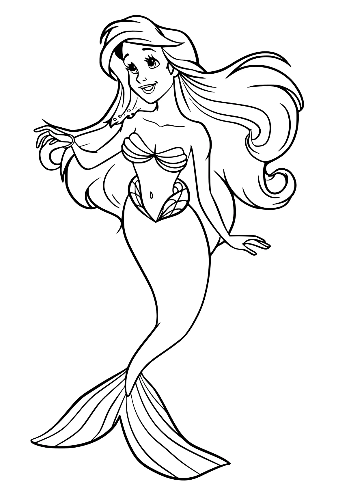 little mermaid coloring pages mermaid, ariel, siren, fish, jasmine, free page downloads