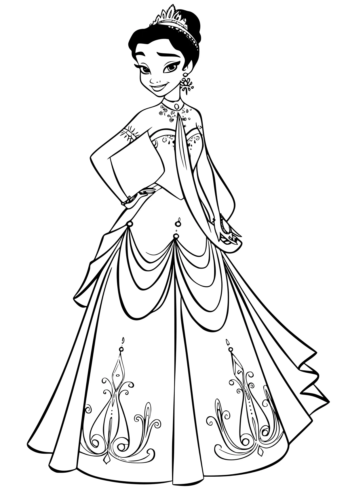 tiana coloring pages rosalina, cinderella, design, tiana, free page downloads