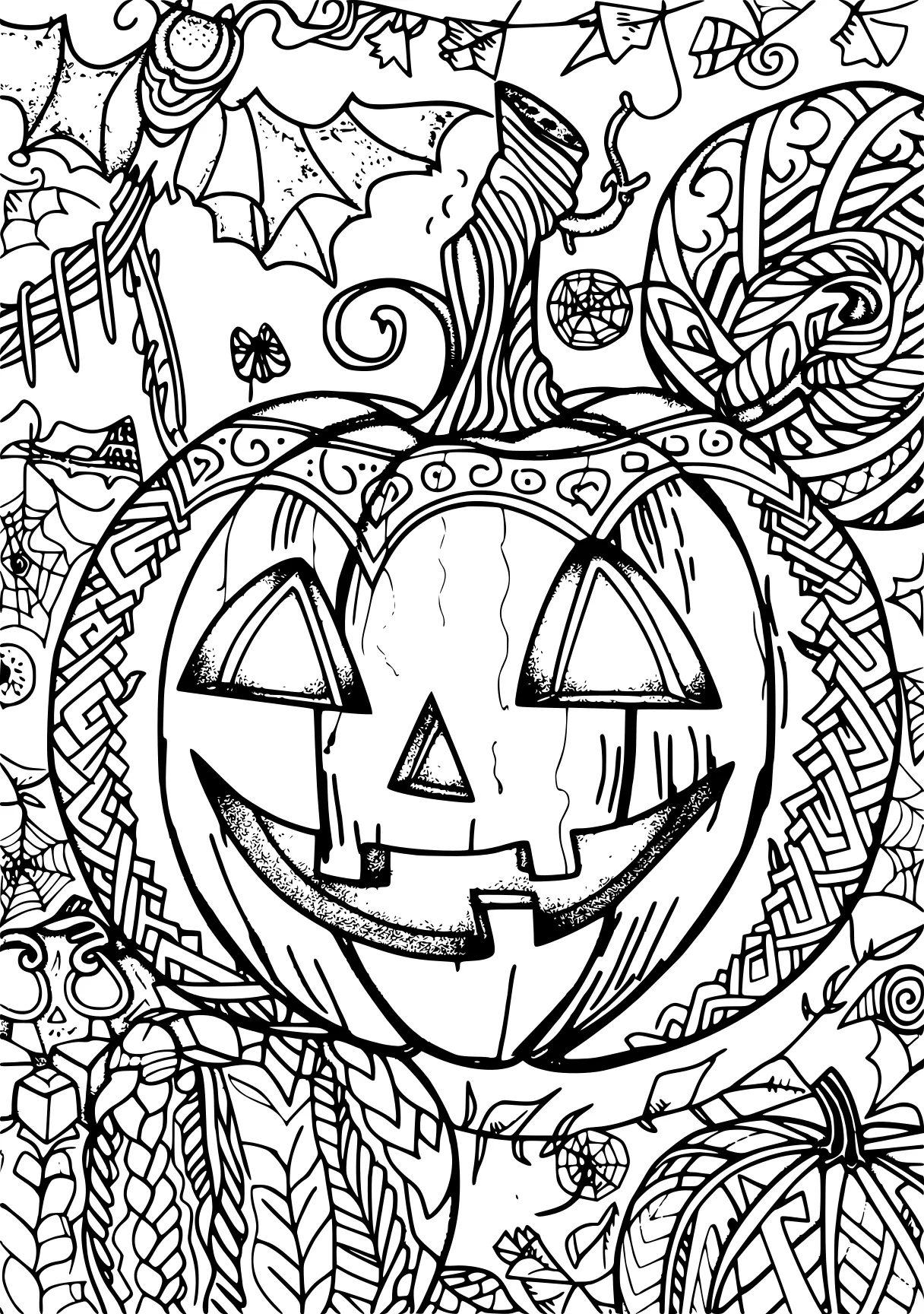 coloring pages for adults halloween, pumpkin, halloween, october, free page downloads