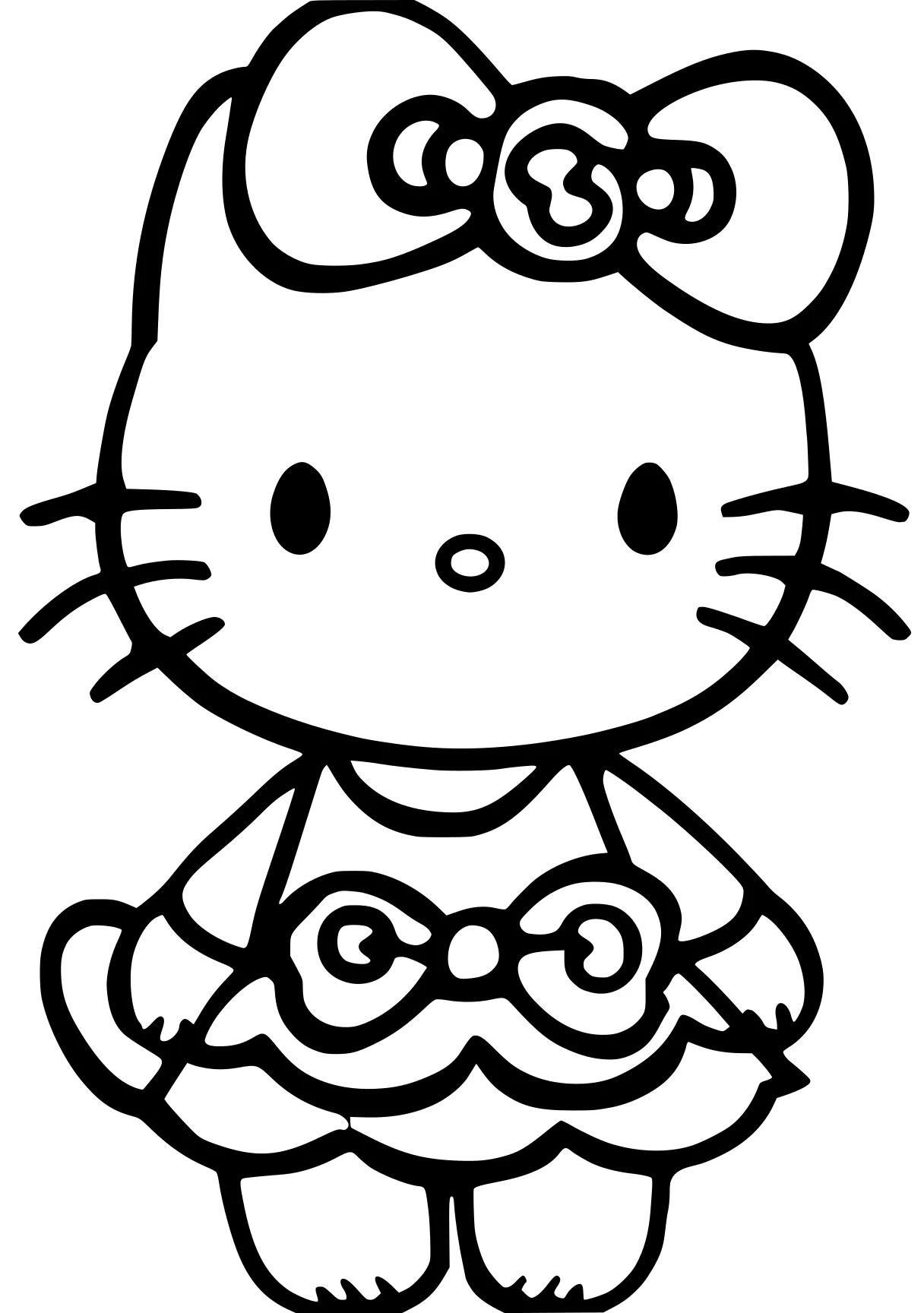 hello kitty coloring sheet sanrio, kitty, cinnamoroll, free page downloads