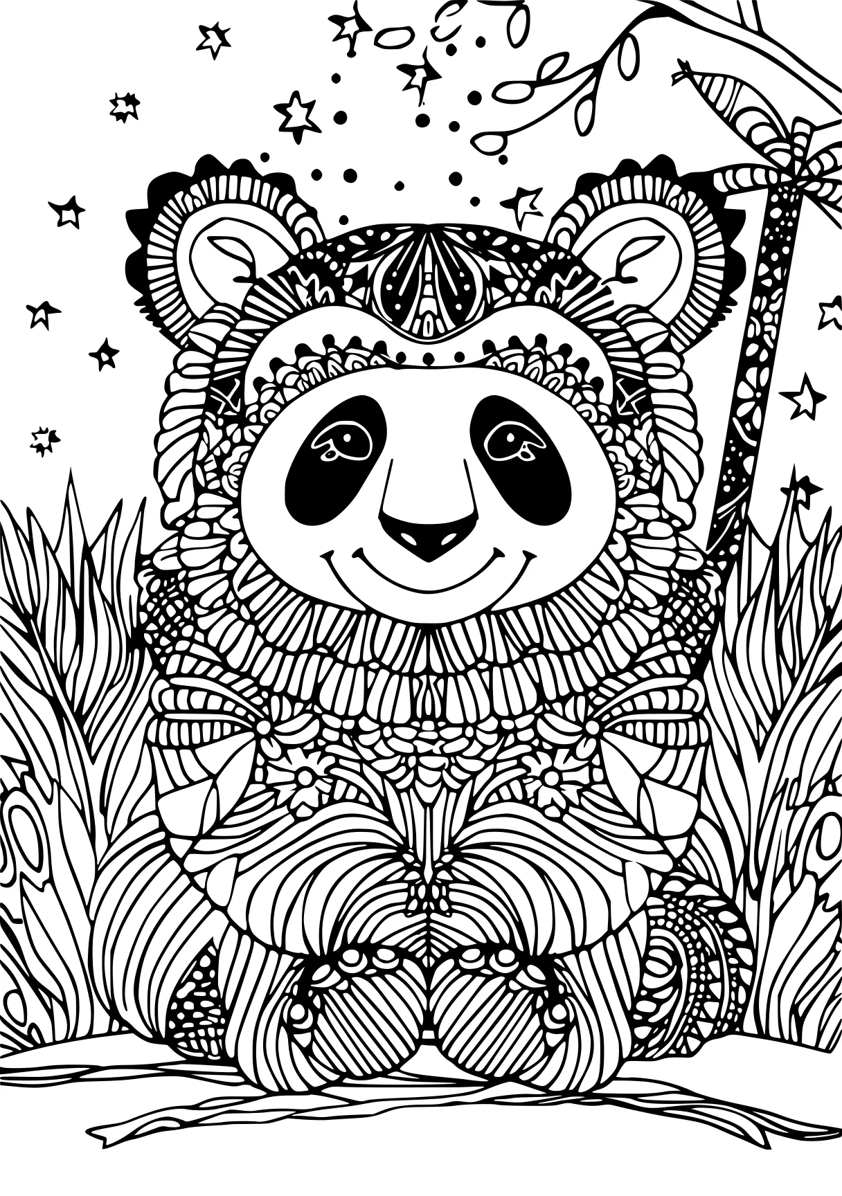 new years coloring pages panda, racoon, raccoon, koala, free page downloads