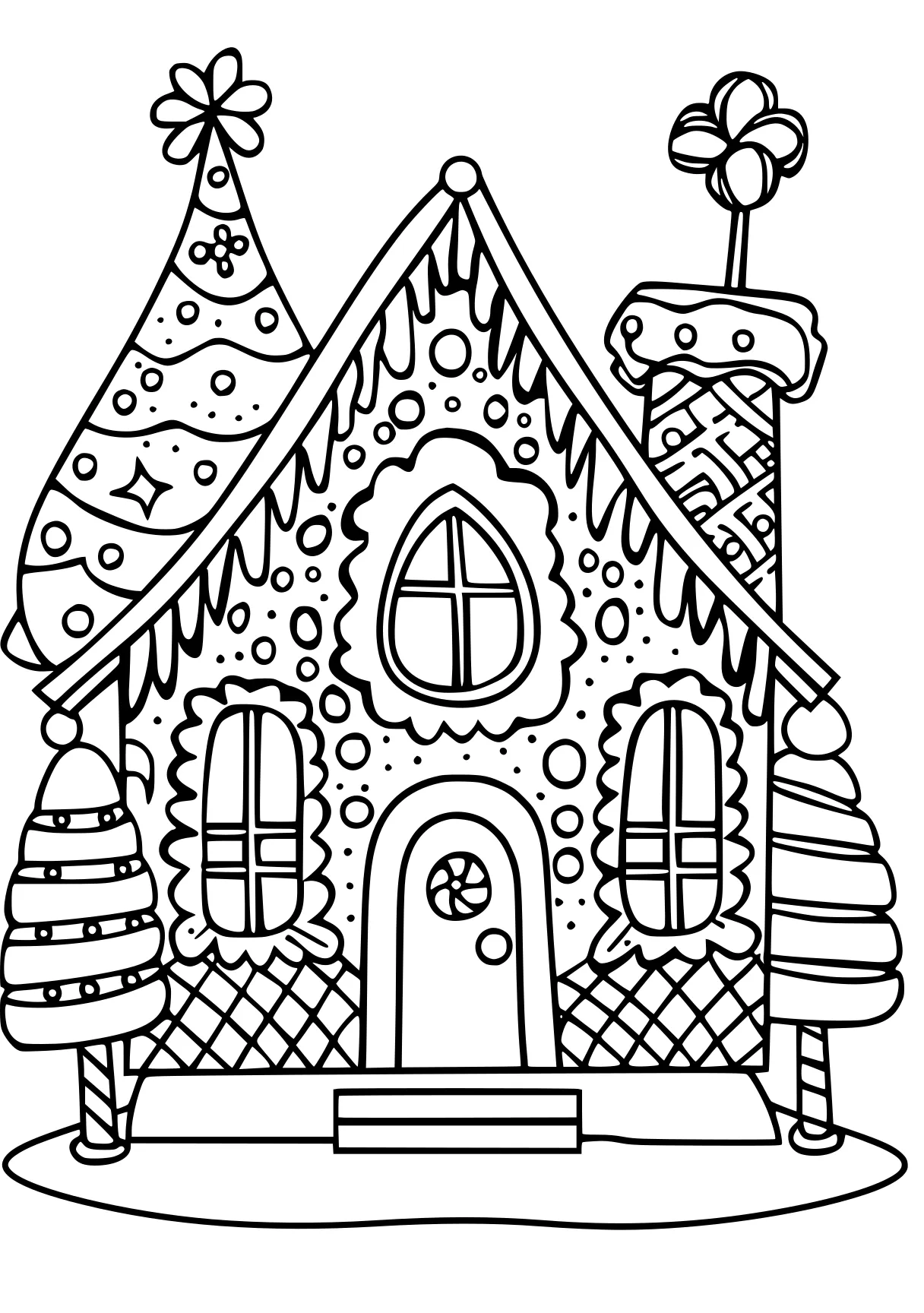 gingerbread house coloring page, ornament, nativity, zentangle, free downloads