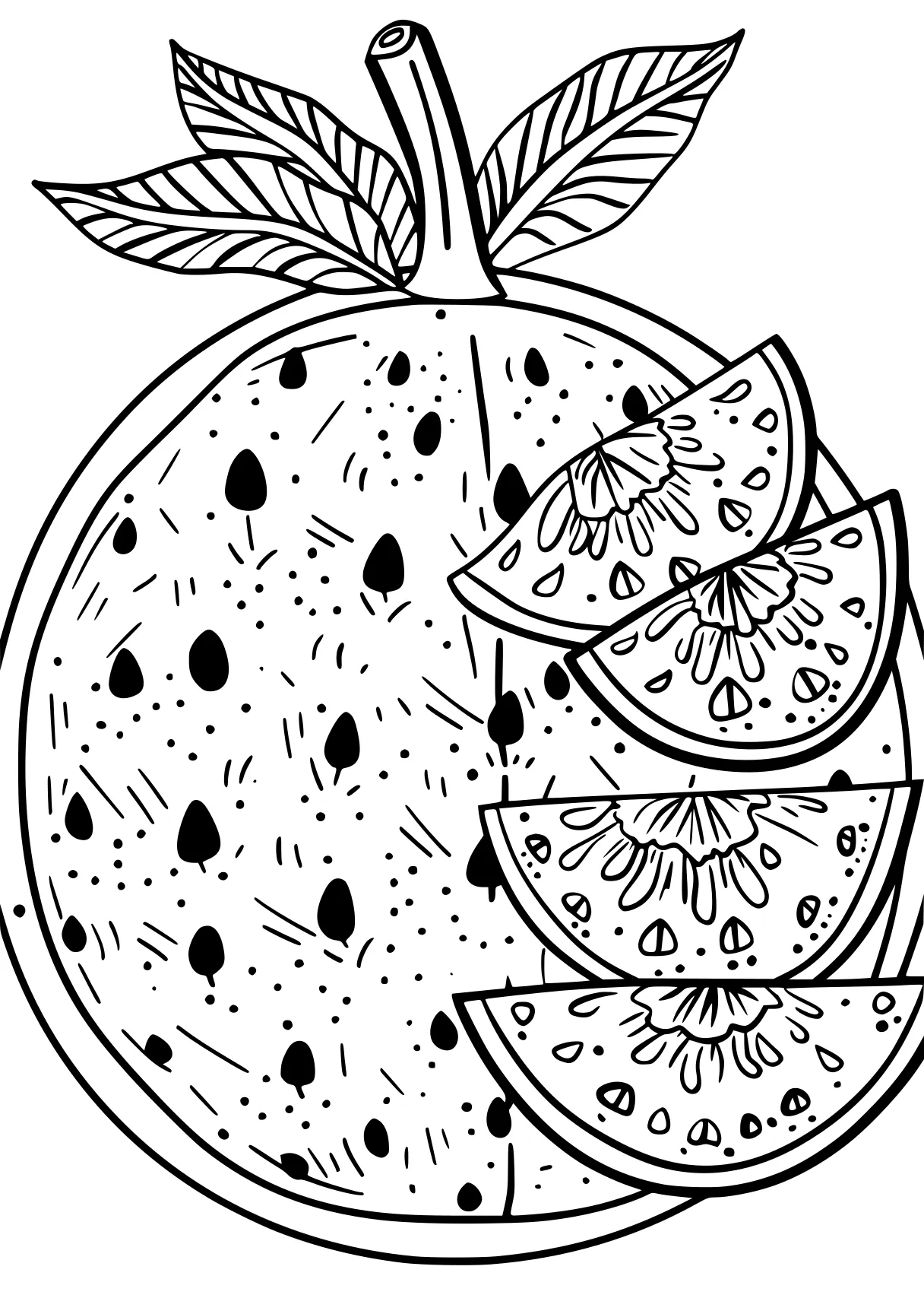 cocomelon coloring pages, zentangle, watermelon, pineapple, free page downloads