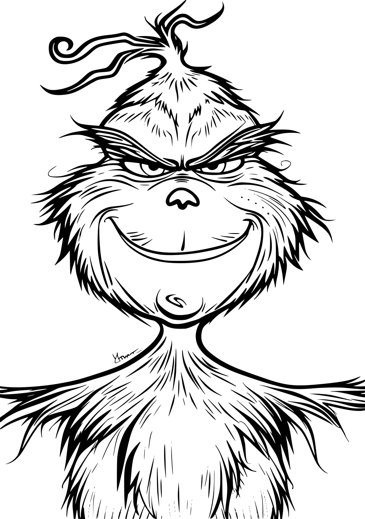 grinch coloring page grinch, monkey, werewolf, raccoon, gnome, free downloads