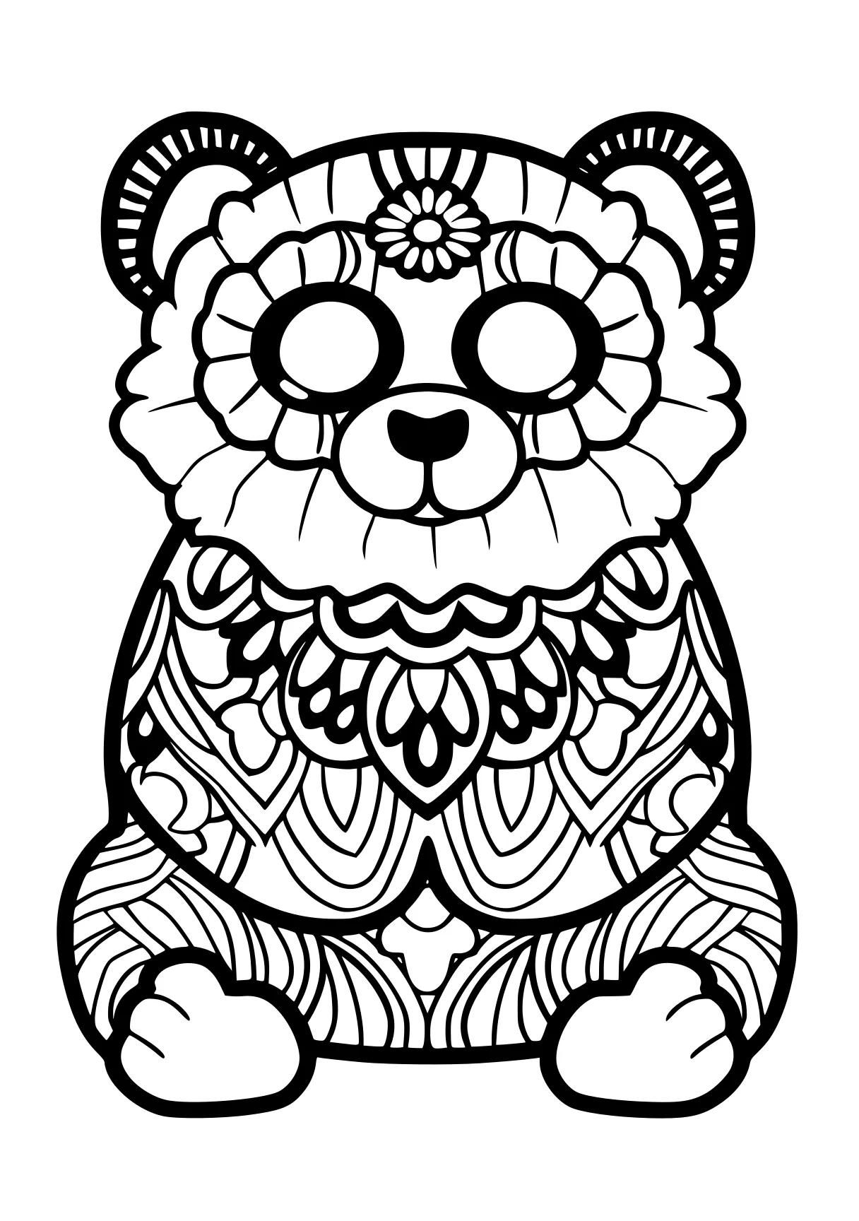 easy coloring pages owl, koala, bear, free page downloads