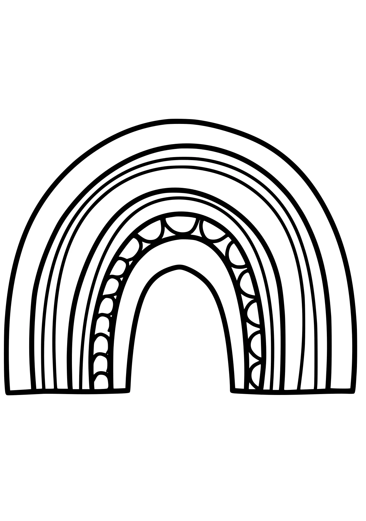 rainbow coloring page wheel, rings, circle, tooth, pillar, free downloads