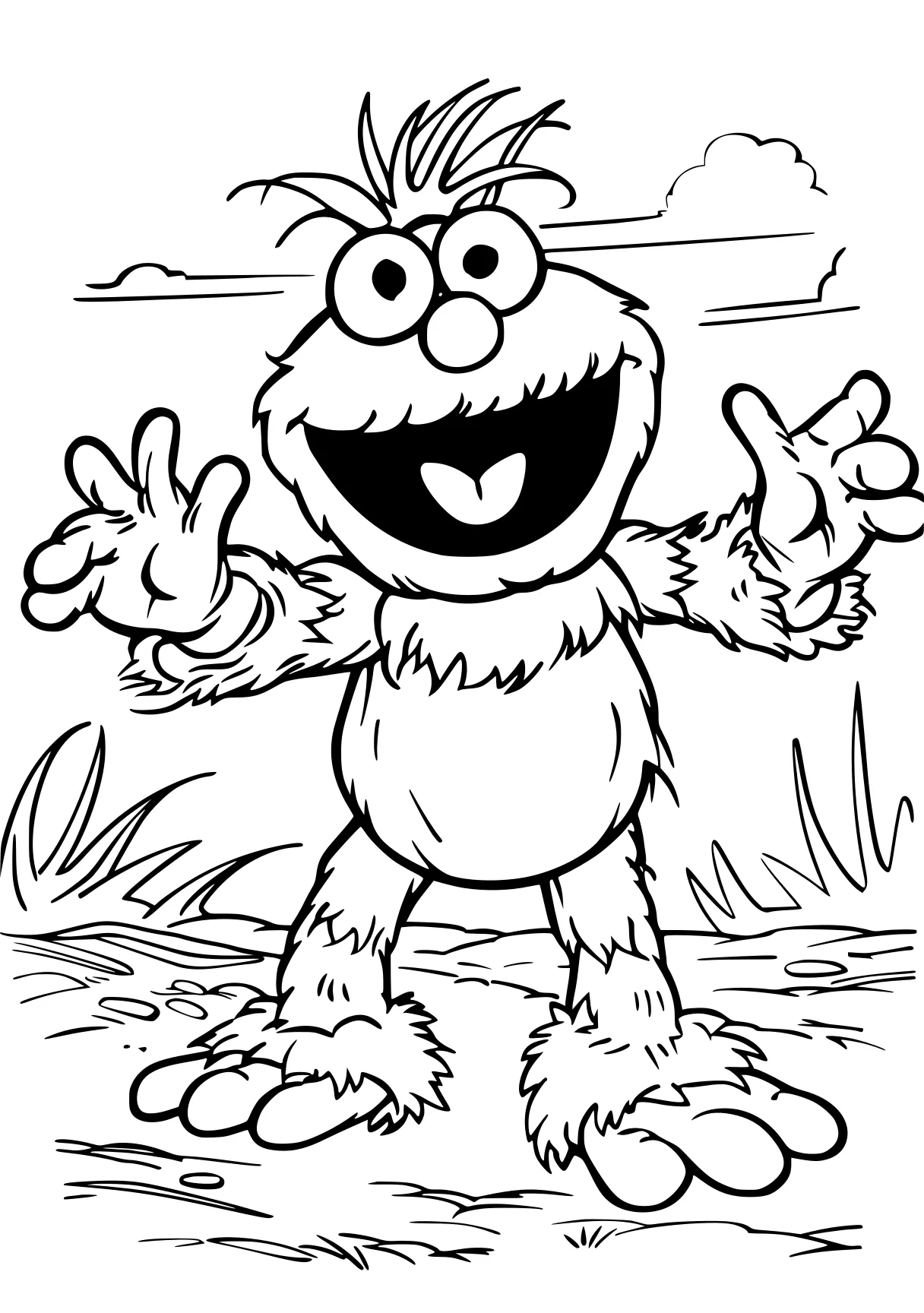 elmo coloring pages elmo, owl, bigfoot, bluey, free page downloads