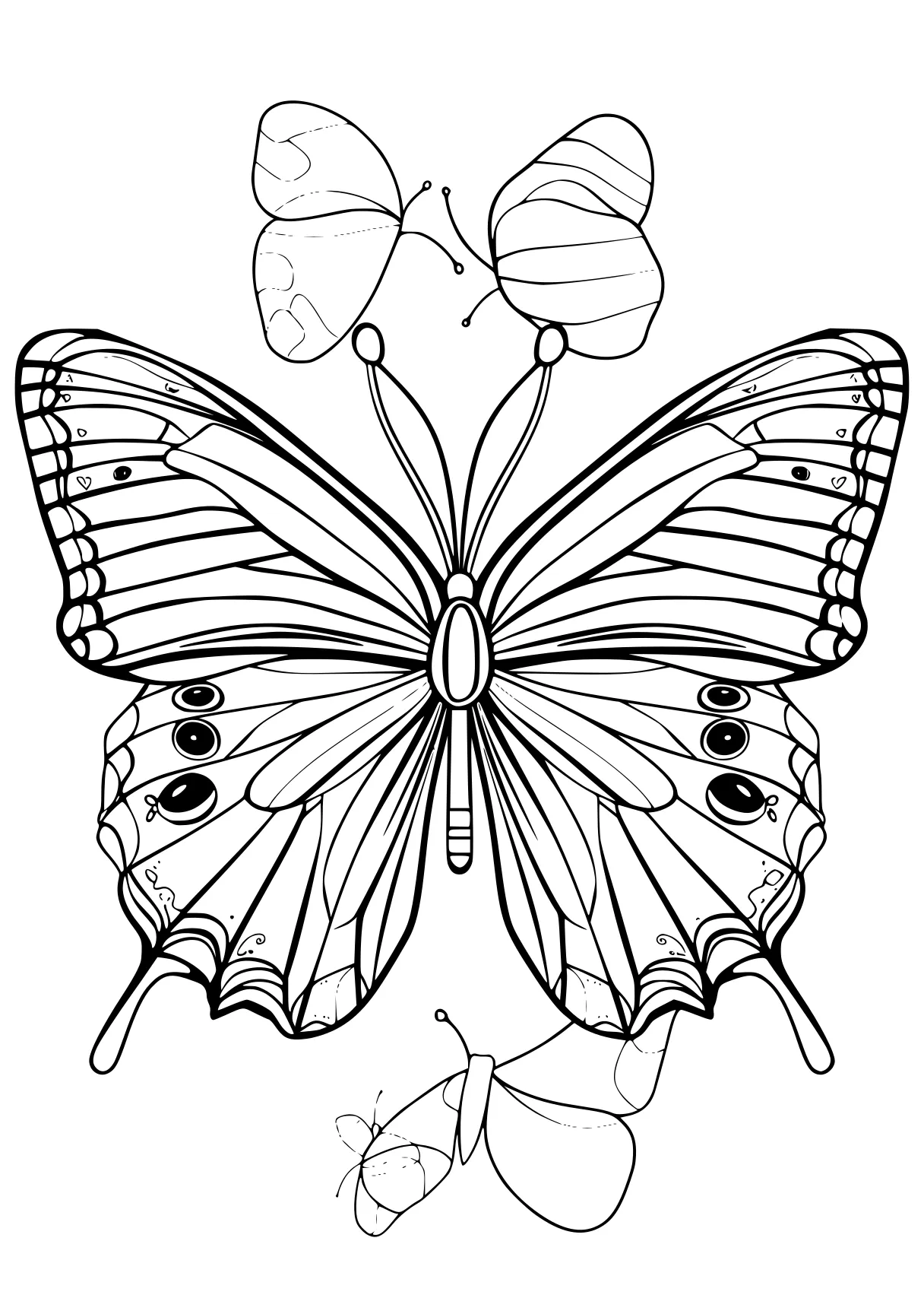 butterfly coloring butterfly, butterflies, adult, free page downloads