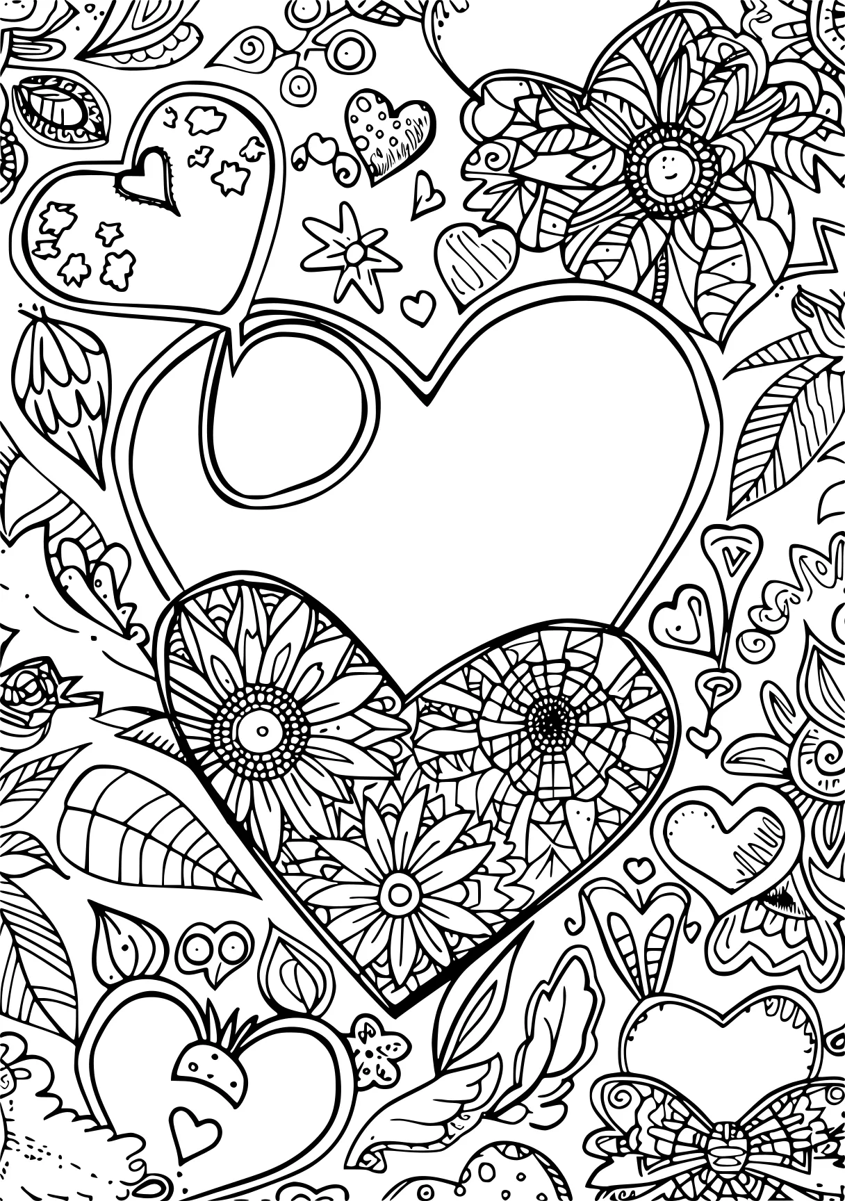 free coloring pages valentines day, zentangle, colouring, printables, page downloads