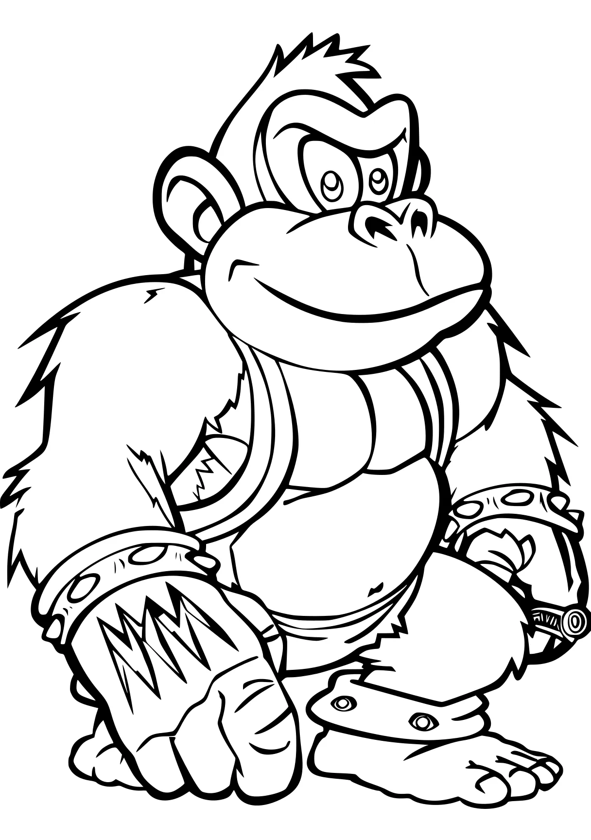 donkey kong coloring pages bowser, kong, monkey, gorilla, knuckles, free page downloads