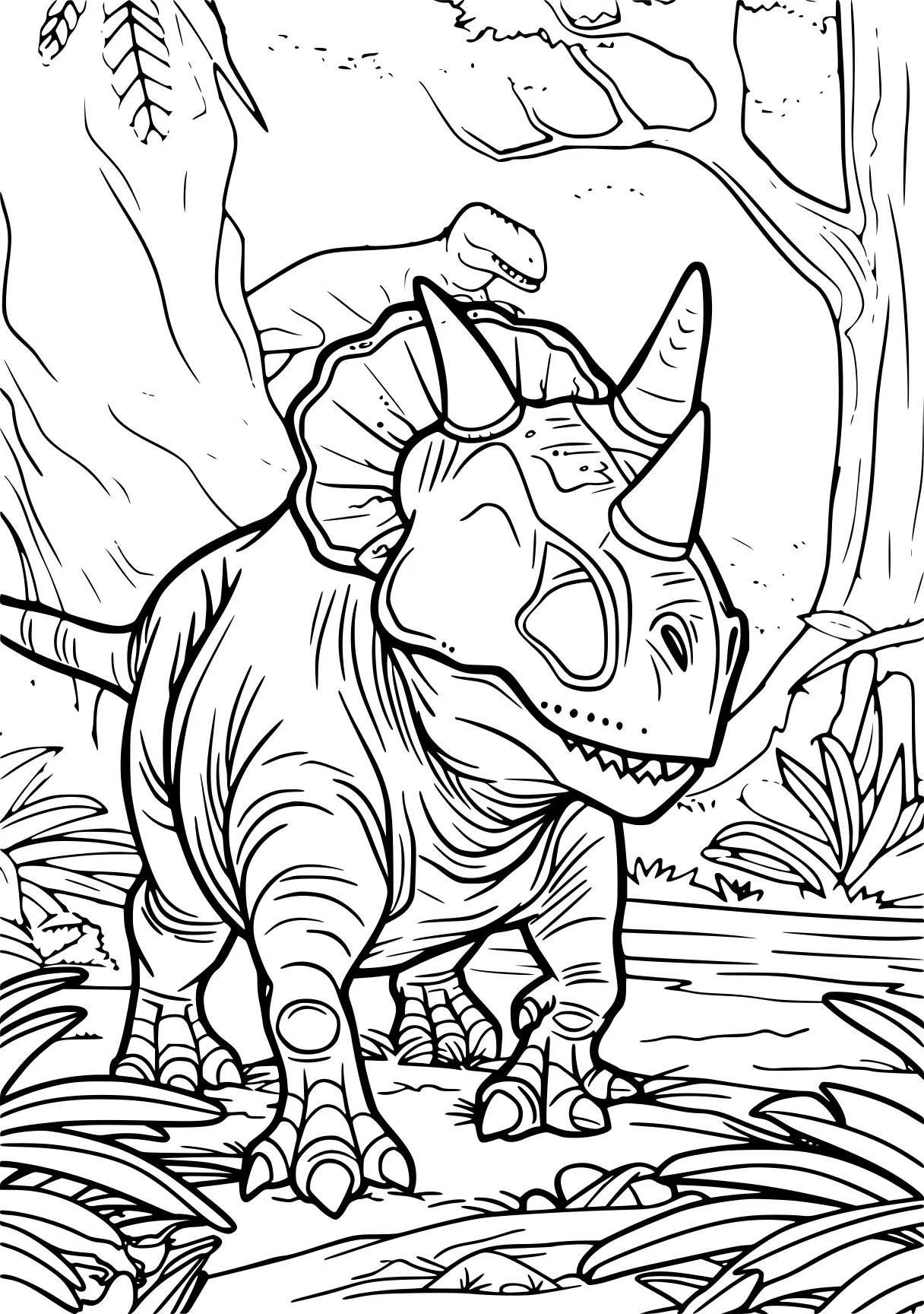 dinosaur coloring sheet triceratops, ankylosaurus, carnotaurus, stegosaurus, tyrannosaurus, free page downloads