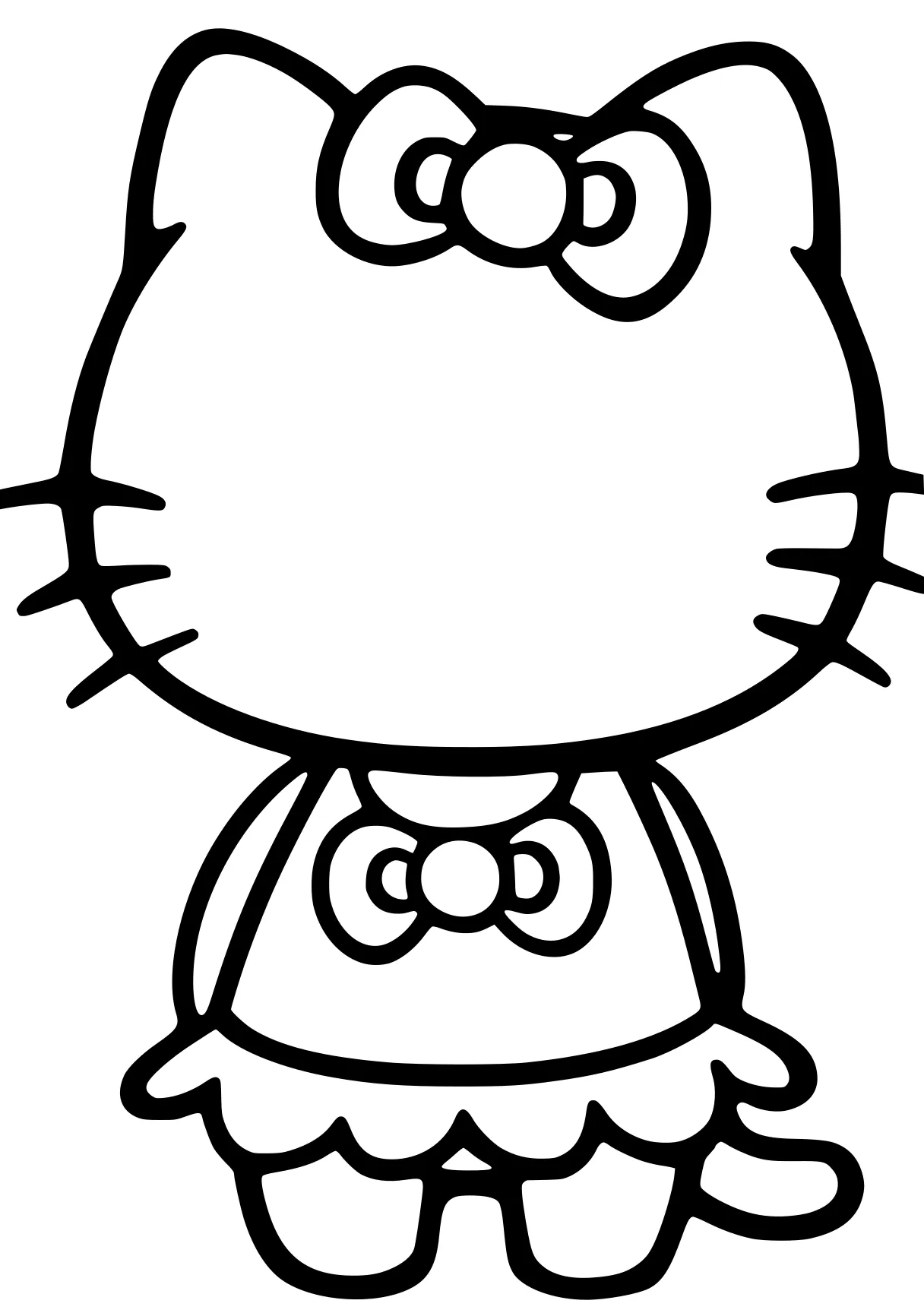 coloring pages hello kitty unikitty, doraemon, garfield, sanrio, peppa, free page downloads