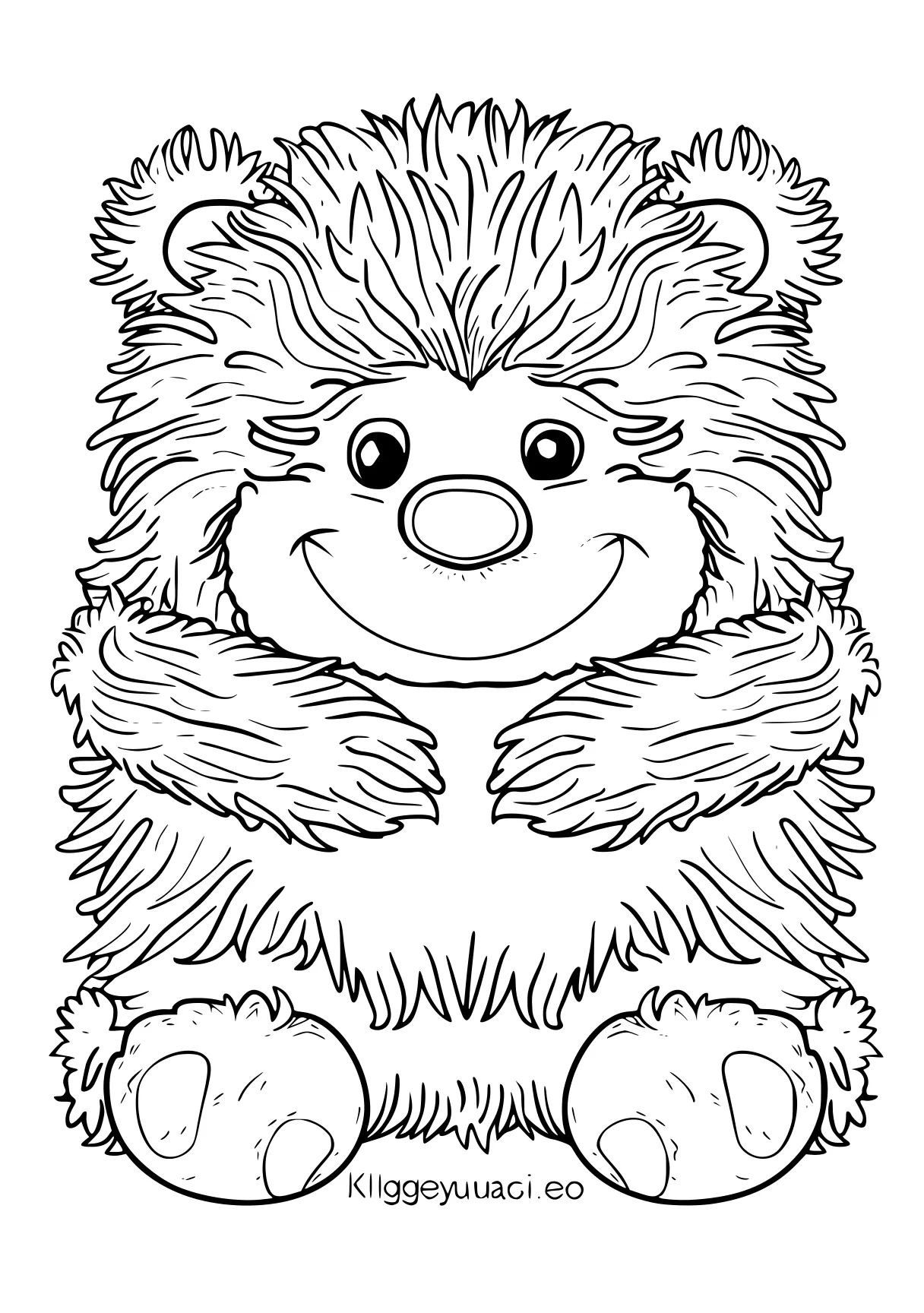 huggy wuggy color page hedgehog, bear, koala, free coloring downloads