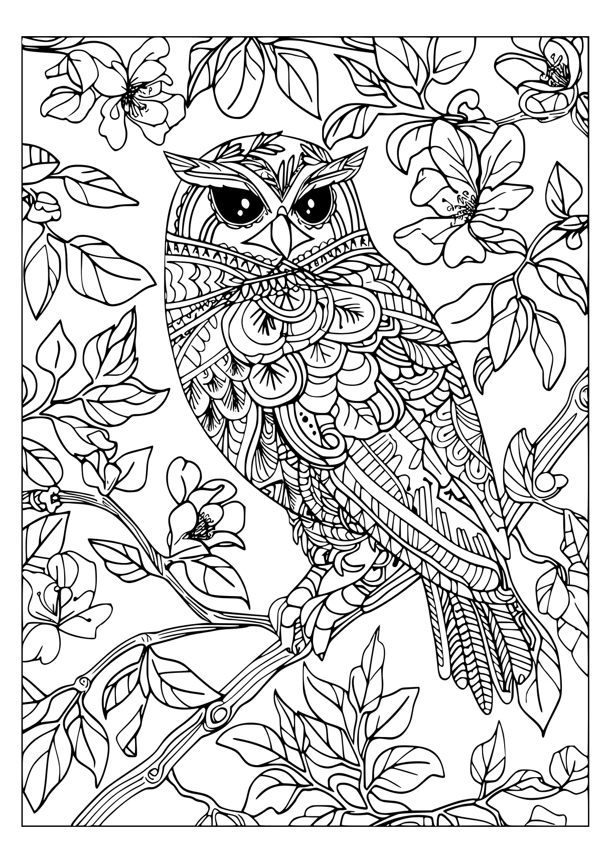 free color by number printables owl, colouring, zentangle, coloring page downloads