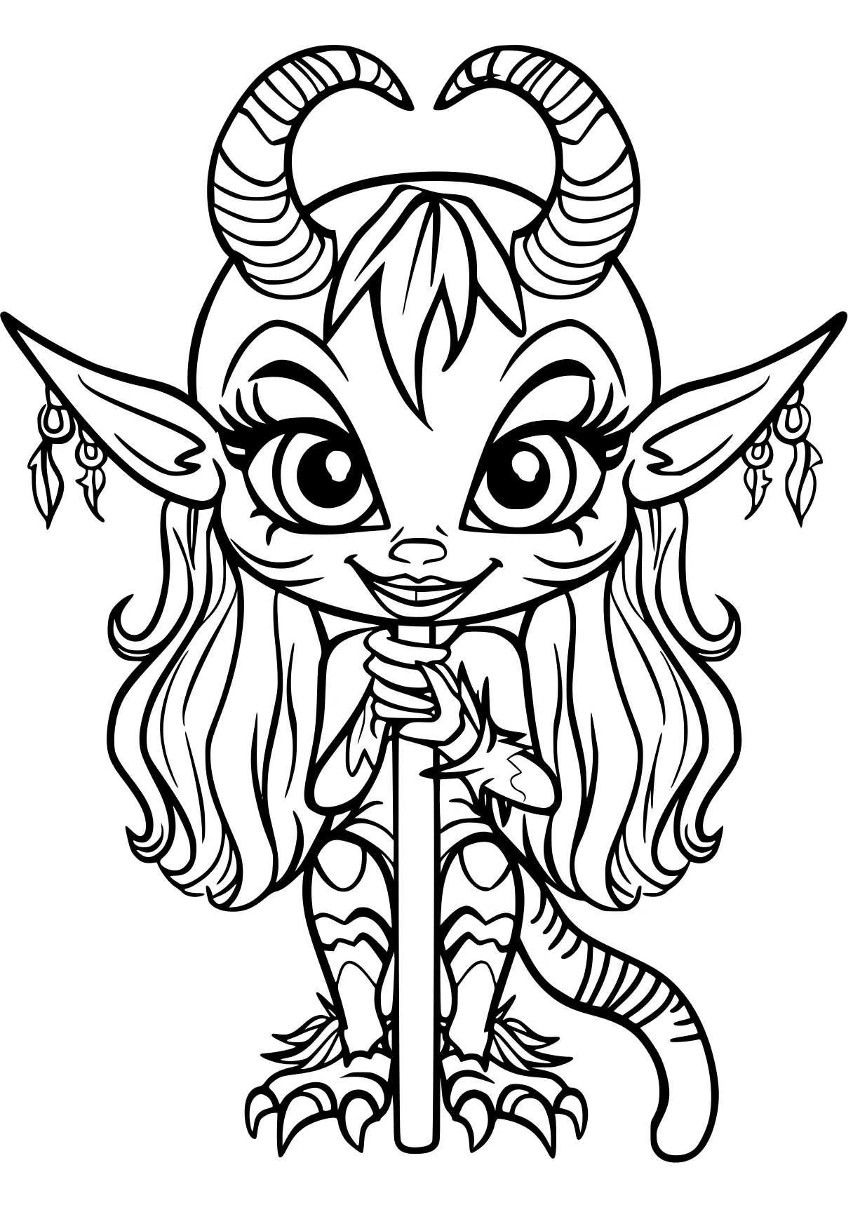 monster high coloring book goblin, caticorn, elf, chibi, printables, free page downloads